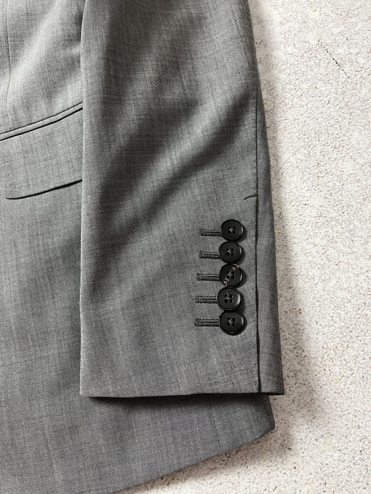 Gucci GUCCI Peak Lapel Grey 2 Btn Wool Mohair Blazer Size 36R - 8 Thumbnail
