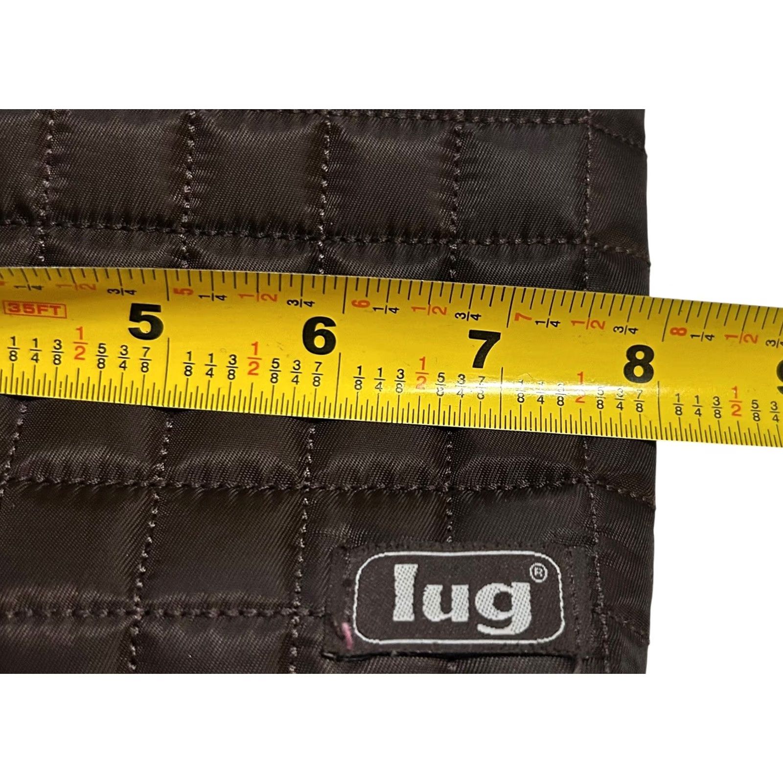 Vintage LUG Skipper Crossbody Bag Brown Quilted Lightweight Travel Water Pocket Size ONE SIZE - 7 Thumbnail