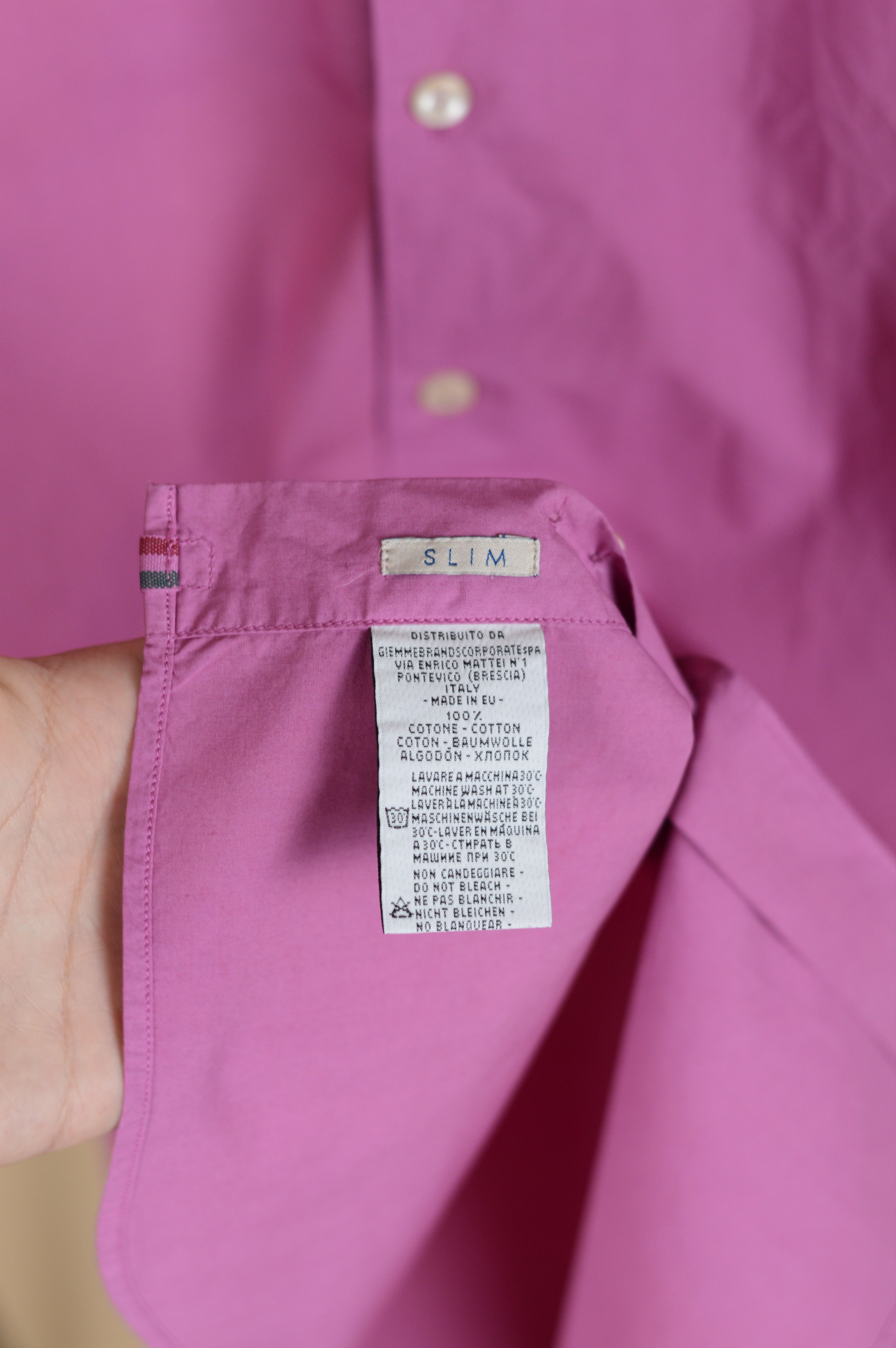 Tintoria Mattei Tintoria Mattei 954 Italian Cotton Pink Long Sleeve Shirt Size US M / EU 48-50 / 2 - 5 Thumbnail