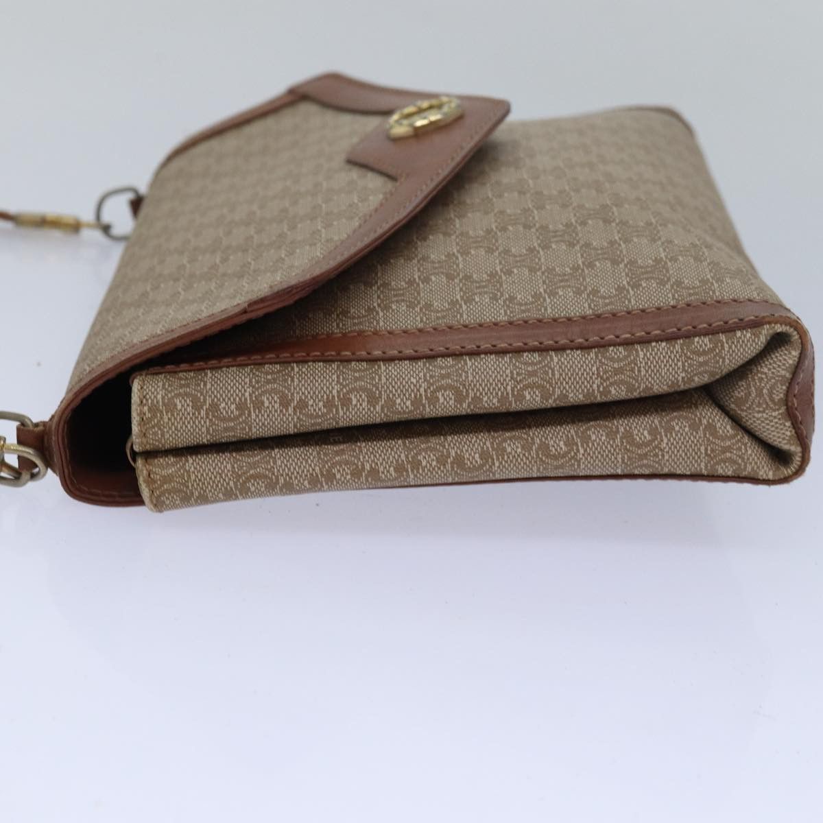 Celine CELINE Macadam Canvas Shoulder Bag Beige Size ONE SIZE - 4 Thumbnail