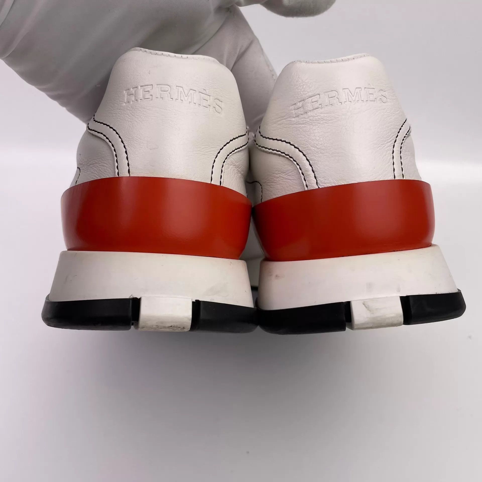 Hermes Hermès White Leather Sneakers Size 35 Size US 4.5 / IT 34.5 - 8 Thumbnail