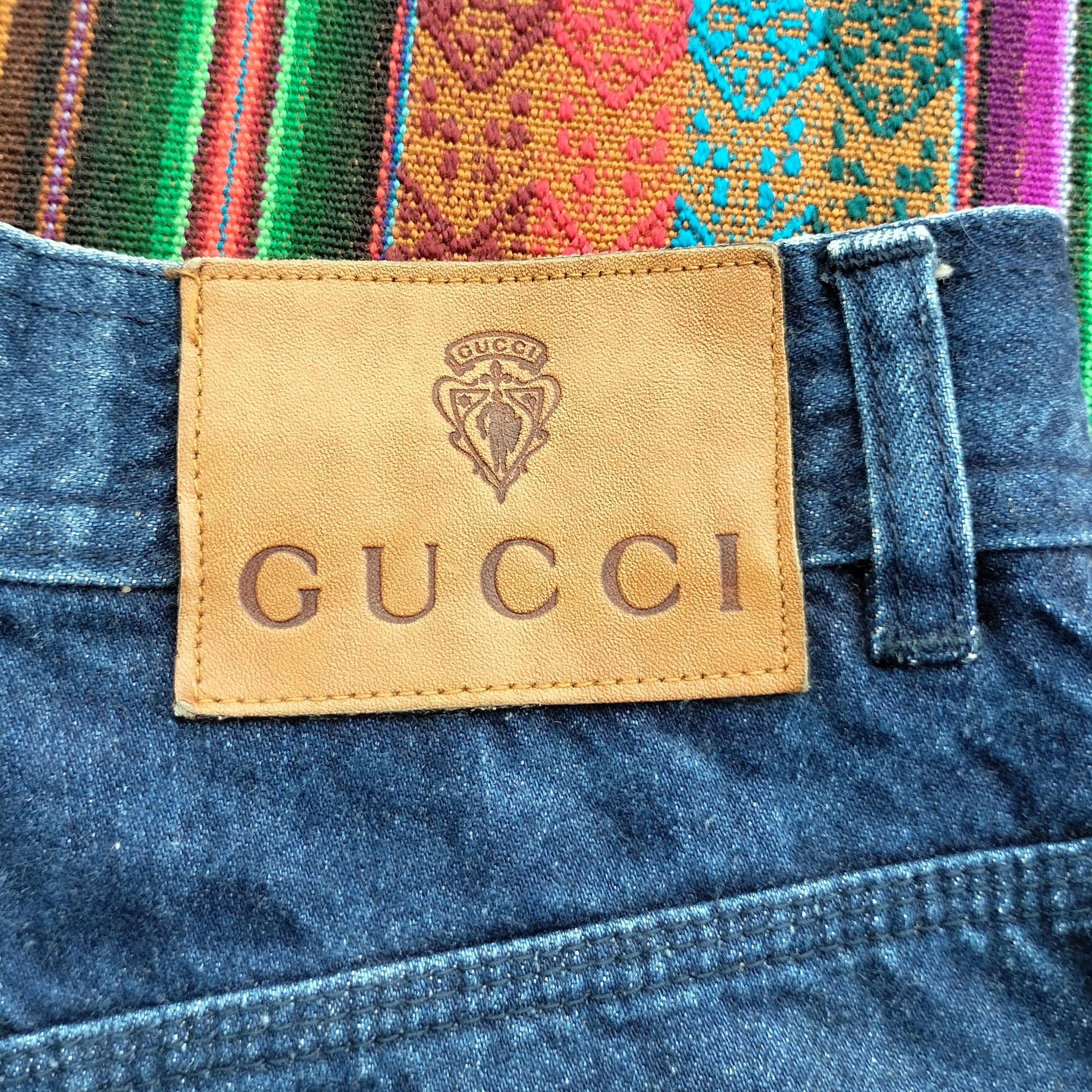 Gucci Gucci Tom ford era embrodery logo back pocket denim Size 26" / US 2 / IT 38 - 11 Thumbnail