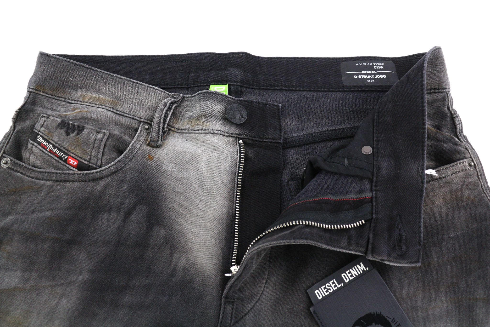 Diesel D-STRUKT JOGG 09B04 W30 Slim Stretch Black 40443 Size US 30 / EU 46 - 4 Thumbnail