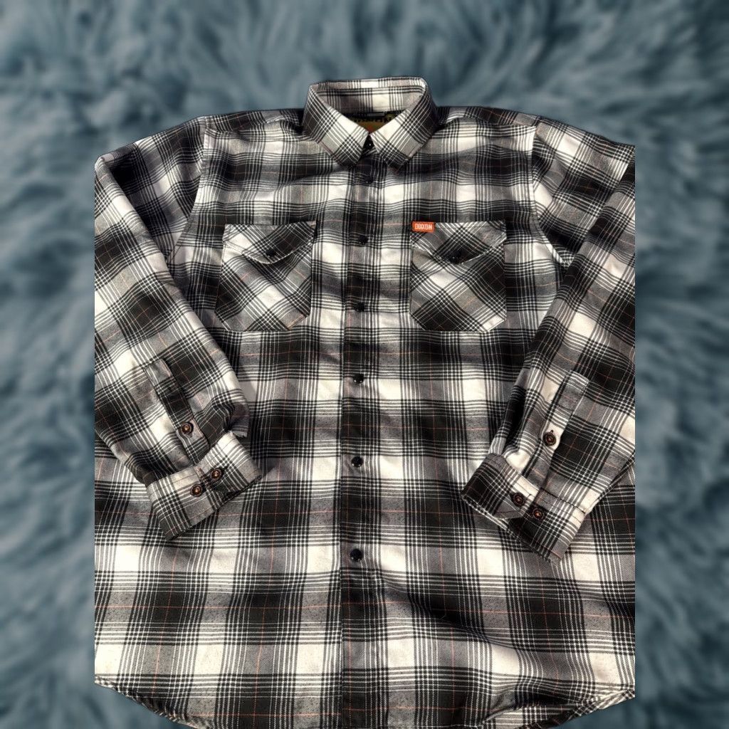 CO Dixxon Flannel Co The Arthur Plaid Snap Long Sleeve Shirt Men’s L Black White Mens Shirt Size US L / EU 52-54 / 3 - 1 Thumbnail