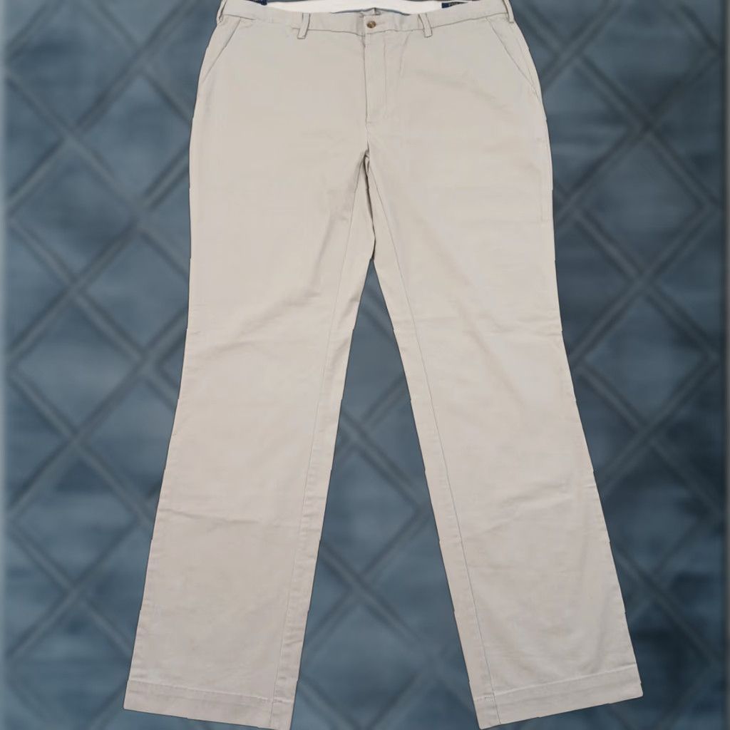 Polo Ralph Lauren Chino Pants Mens Size 42 Tall Beige Classic Fit Stretch Pants Straight Leg 36 In Inseam
