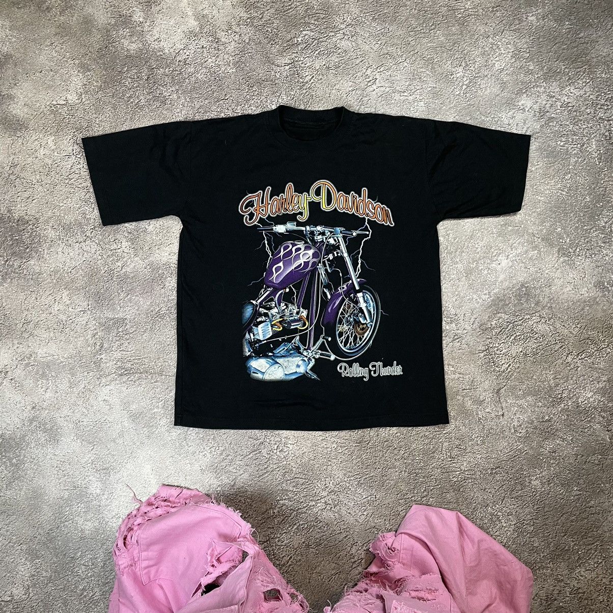 West Coast Choppers Vintage 90s Harley Davidson Graphic Tee Faded Black Indie XL Size US XL / EU 56 / 4 - 1 Thumbnail