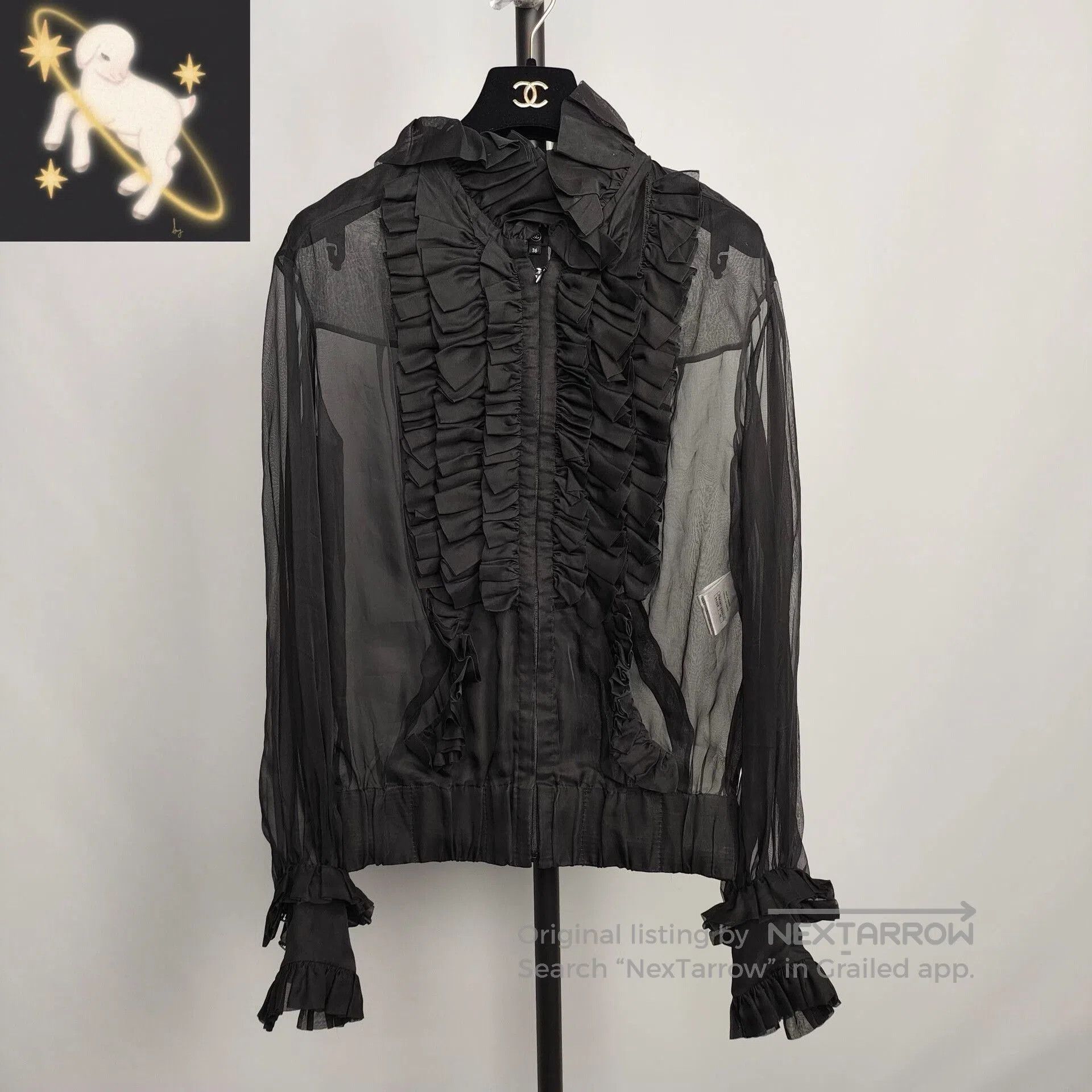 Chanel Chanel Silk Bud Design Jacket. Size XS / US 0-2 / IT 36-38 - 1 Thumbnail