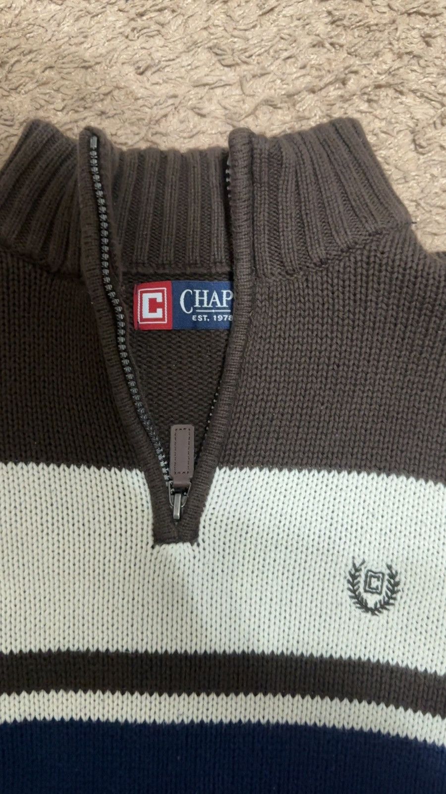 Chaps × Vintage Chaps Vintage Knitted Half-zip sweater Size Small used Size US S / EU 44-46 / 1 - 6 Thumbnail