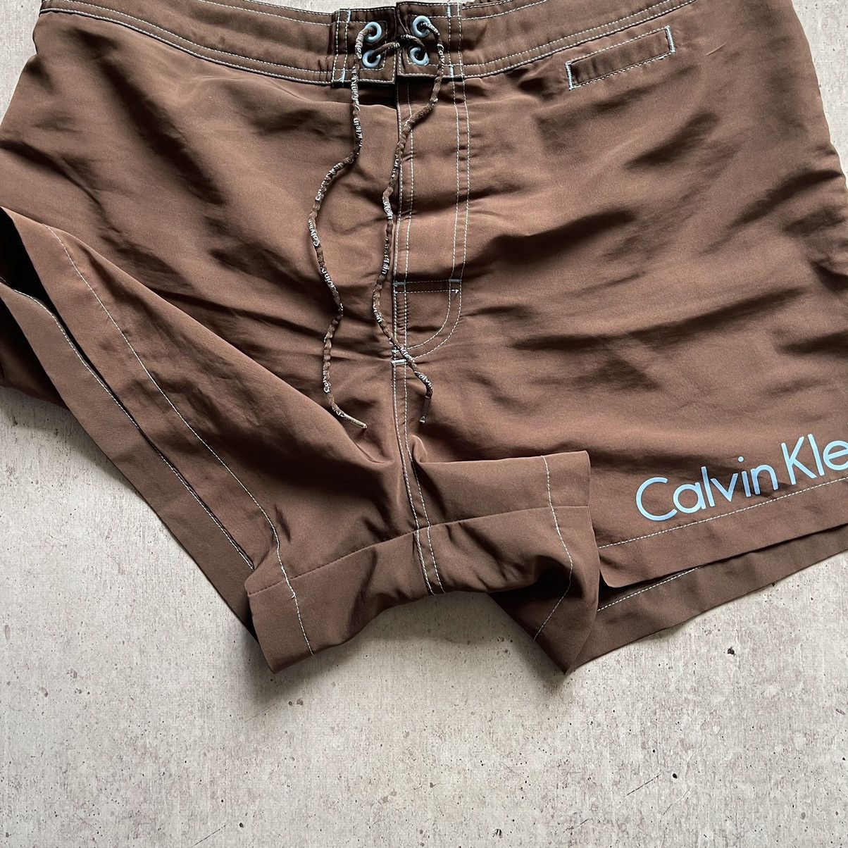 Calvin Klein × Vintage Vintage swimwear brown shorts Calvin Klein Size US 34 / EU 50 - 3 Thumbnail