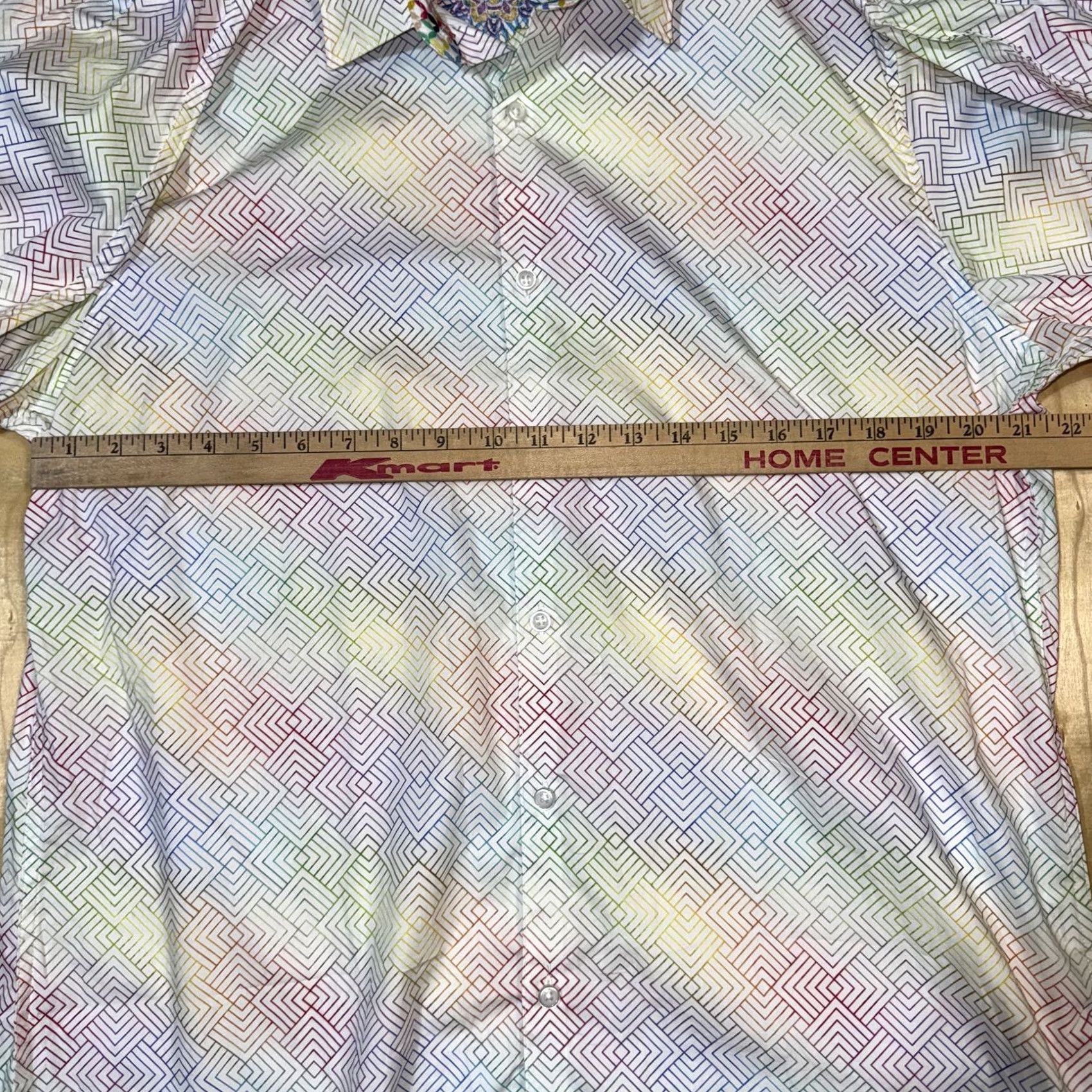 Robert Graham Robert Graham Shirt Mens XL Multicolor Geometric Pattern Button Up Long Sleeve Size US XL / EU 56 / 4 - 6 Thumbnail