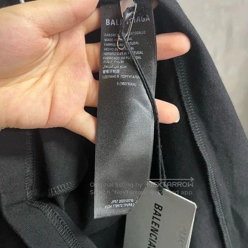 Balenciaga Balenciaga Black Graphic Long-Sleeve T-Shirt. Size US XXL / EU 58 / 5 - 3 Thumbnail