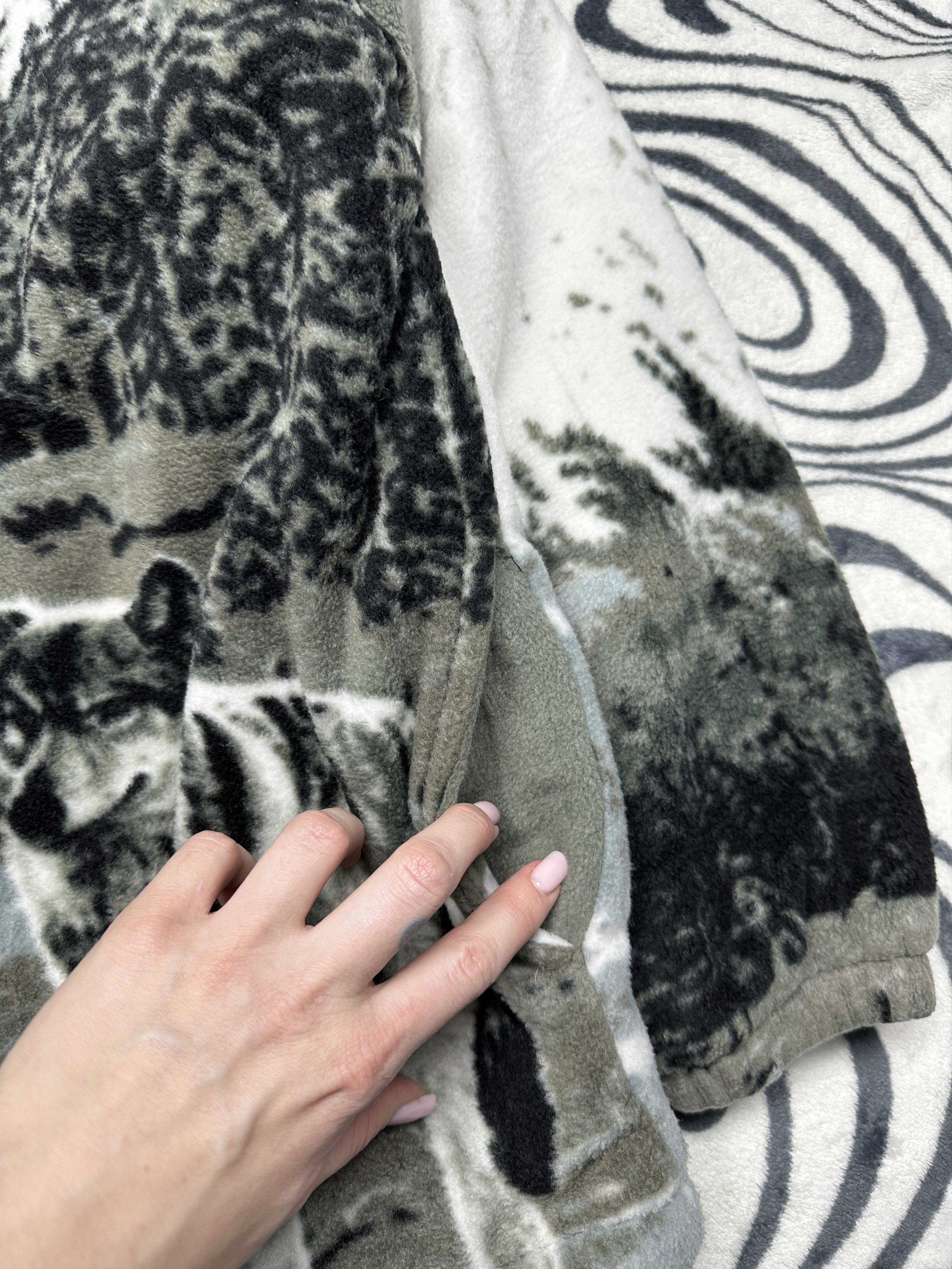 Other Wolf Vintage Animal Fleece Jacket Size US XL / EU 56 / 4 - 5 Thumbnail