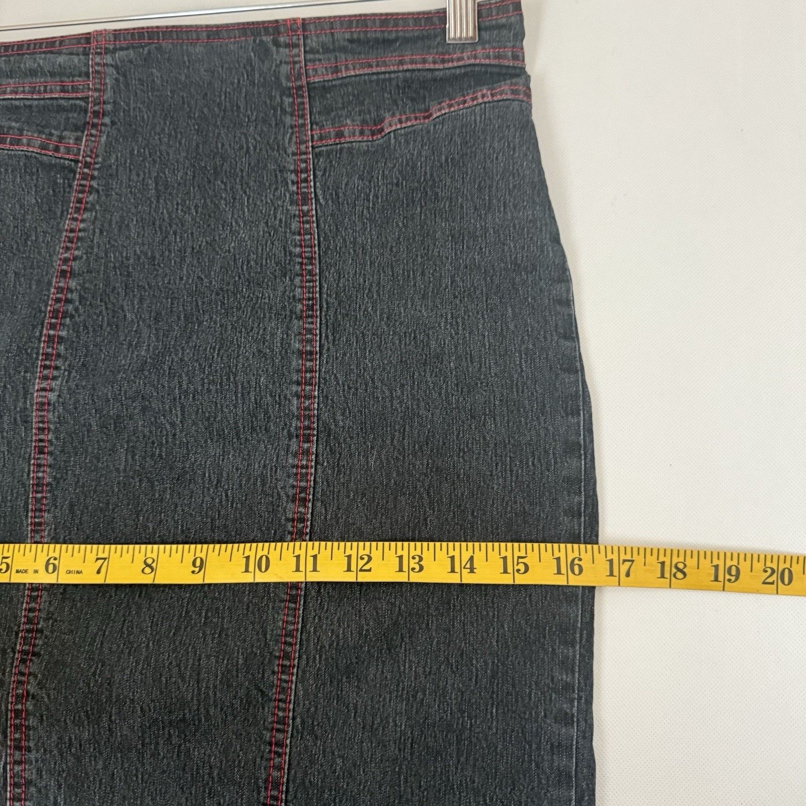 Other Vintage Y2K Bisou Bisou Denim Mermaid Western Maxi Skirt Size 27" / US 4 / IT 40 - 5 Thumbnail