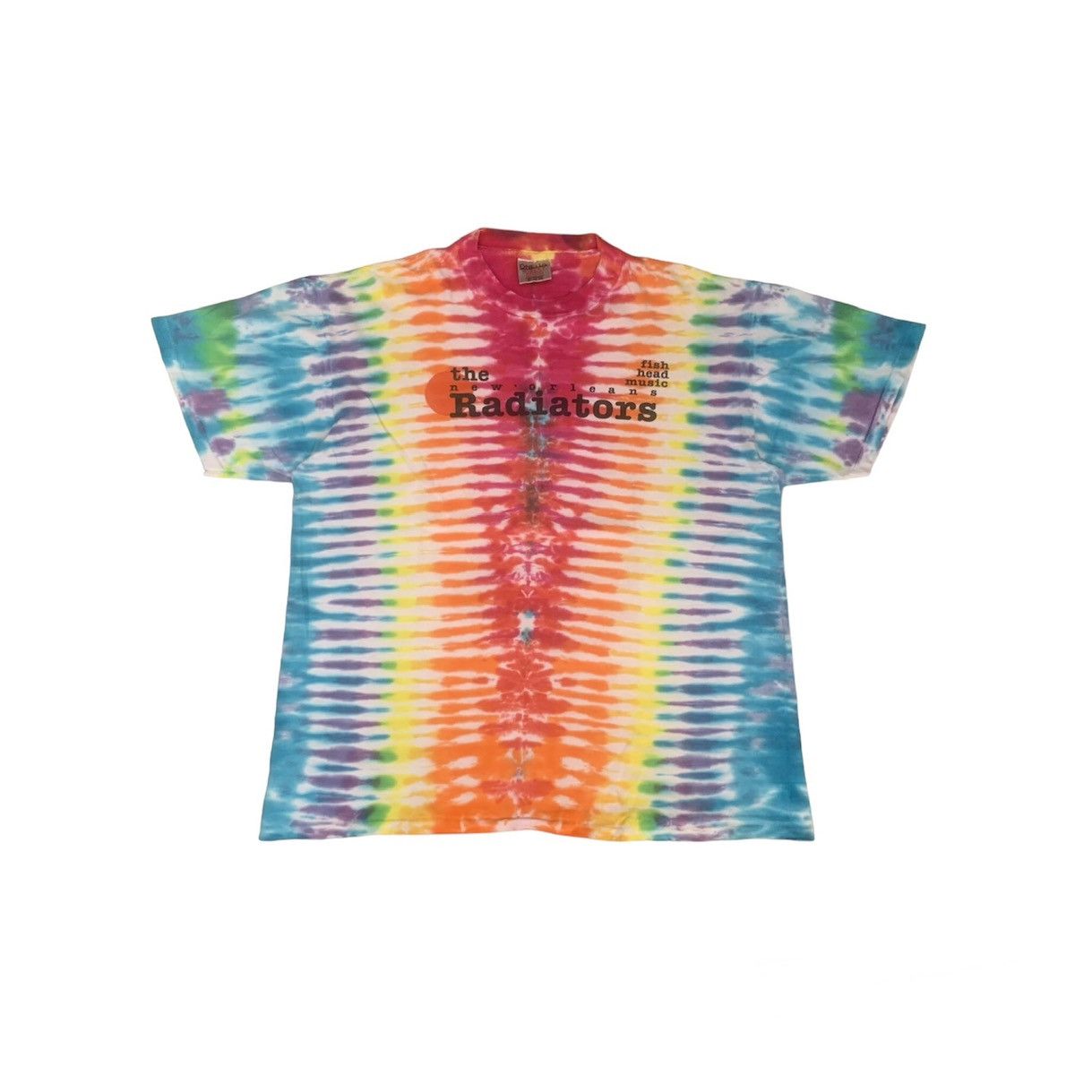 image of Band Tees x Rock Band Vintage The Radiators New Orleans Radiators Band Tshirt in Tie Dye (Size XL)