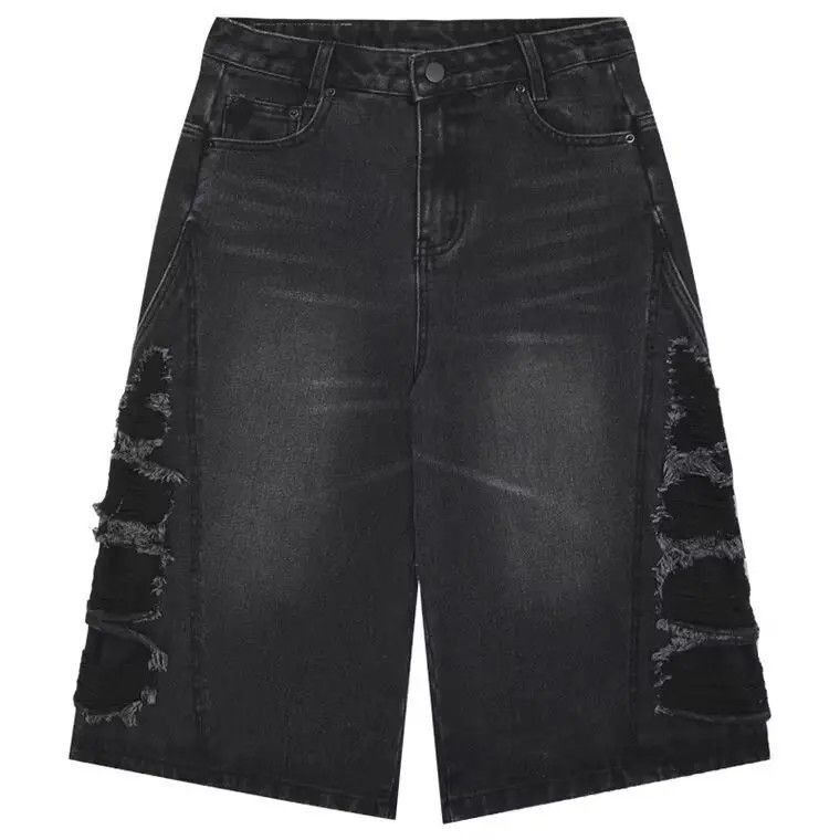 Japanese Brand Retro washed black denim shorts Size US 32 / EU 48 - 4 Thumbnail