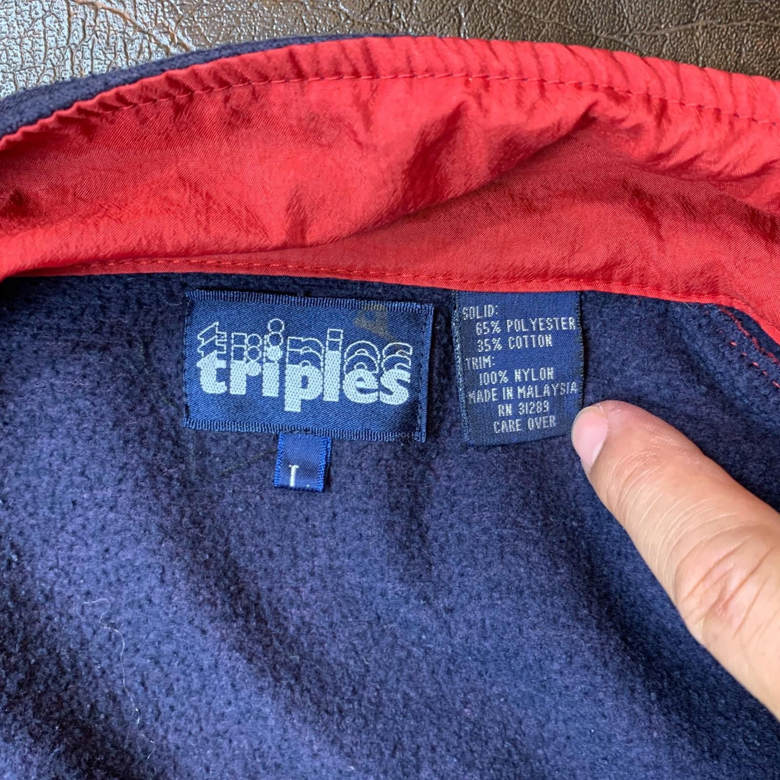 Triple 5 Soul Vintage TRIPLES 80s Vartsity Track Jacket Sz L (297) Size US L / EU 52-54 / 3 - 8 Thumbnail