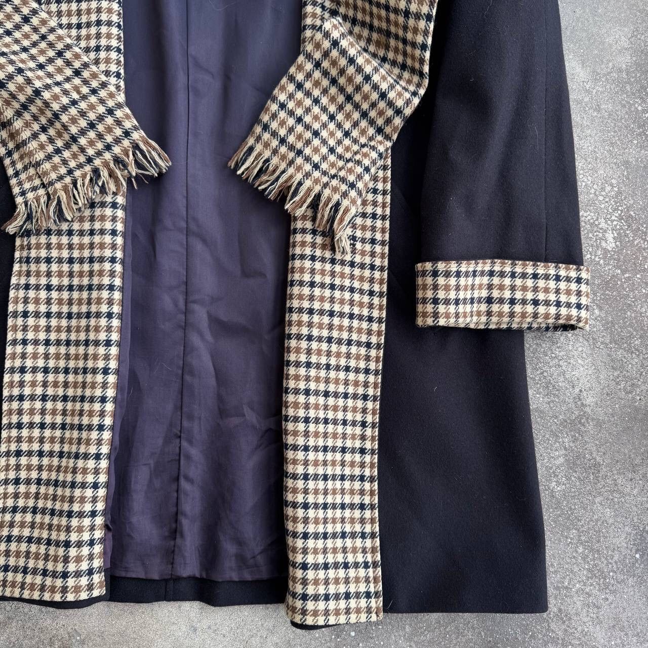 Aquascutum × Vintage 80s Aquascutum Limited Vintage Navy Wool Trench Coat Size L / US 10 / IT 46 - 13 Thumbnail