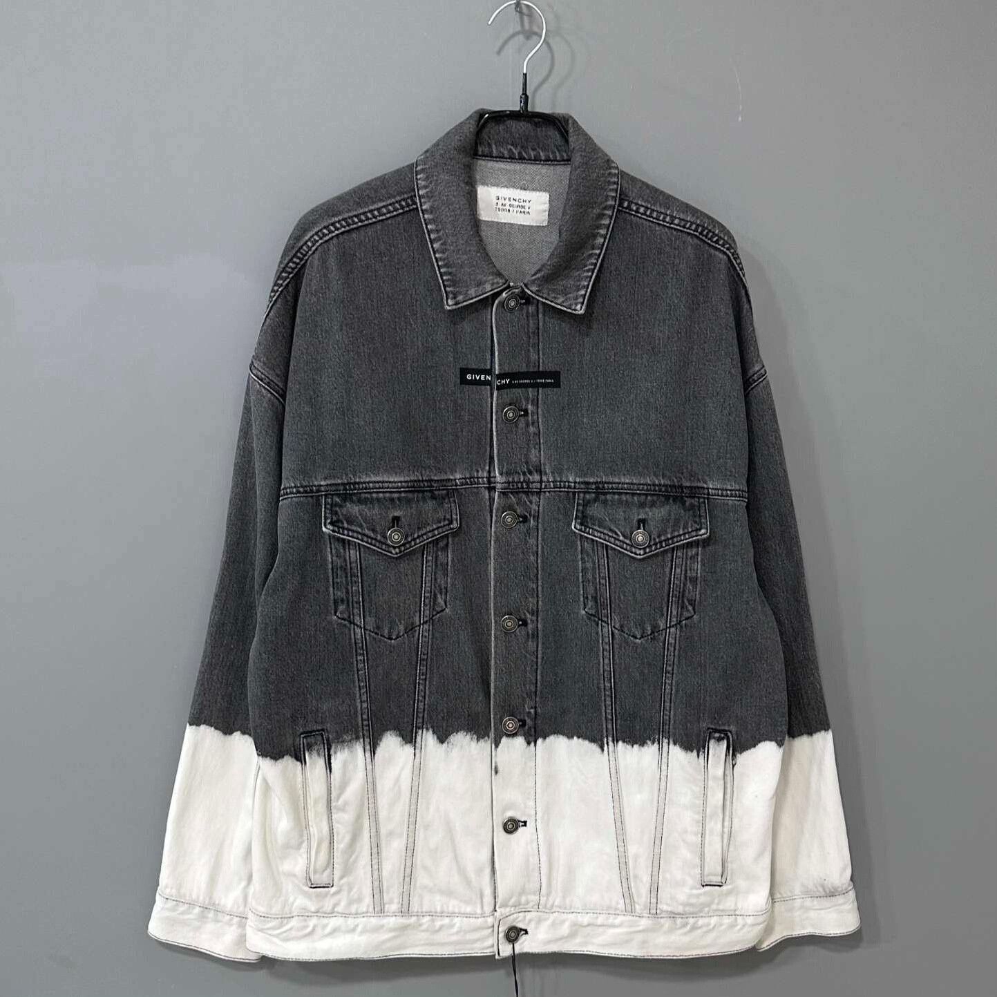 Givenchy GIVENCHY Color-Blocked Washed Denim Jacket Size US M / EU 48-50 / 2 - 1 Thumbnail
