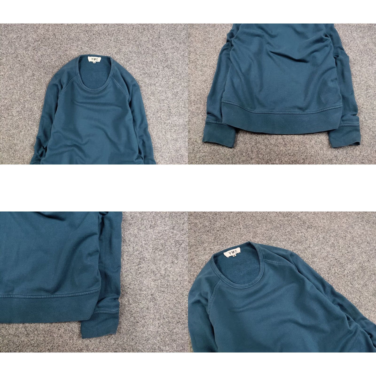 YMC YMC You Must Create Designer Classic Crew Chek Sweatshirt Shirt Men M Blue Cotton Canvas Crew Neck Pullover Designer 90s or Size US M / EU 48-50 / 2 - 8 Thumbnail