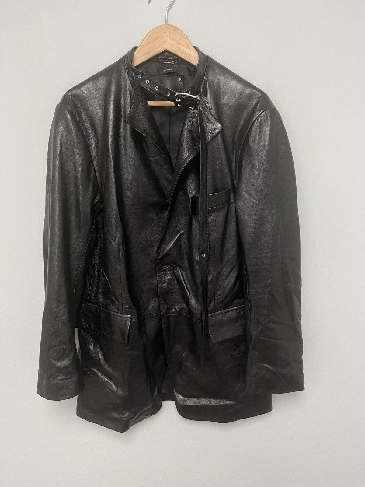 R13 Belt Collar Leather Jacket Small Size US S / EU 44-46 / 1 - 9 Thumbnail
