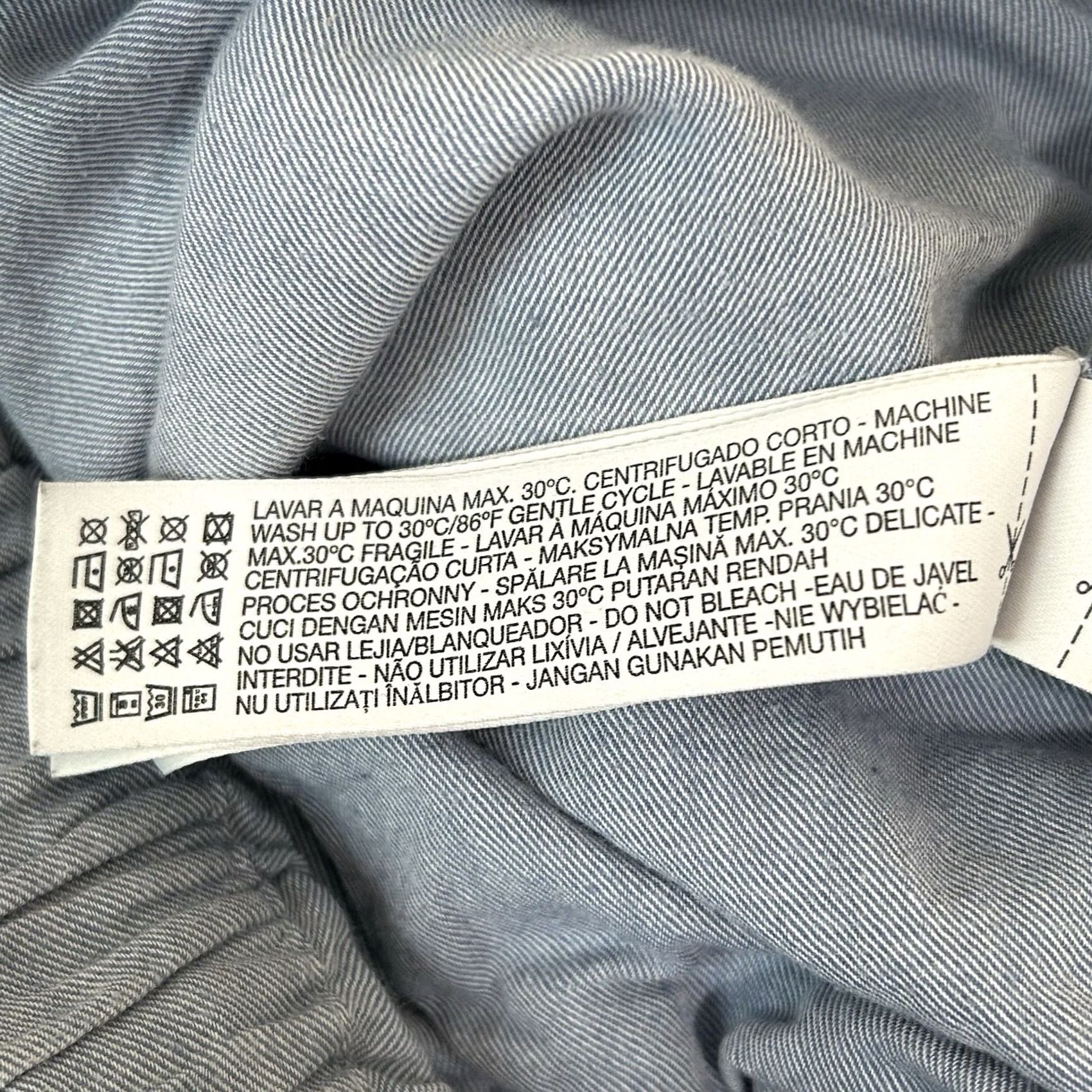 Vintage OYsho Otho Wide Leg Cropped Pant Embroidered Women’s S Blue Knit Cotton High Rise High-Woot? Size 28" / US 6 / IT 42 - 6 Thumbnail