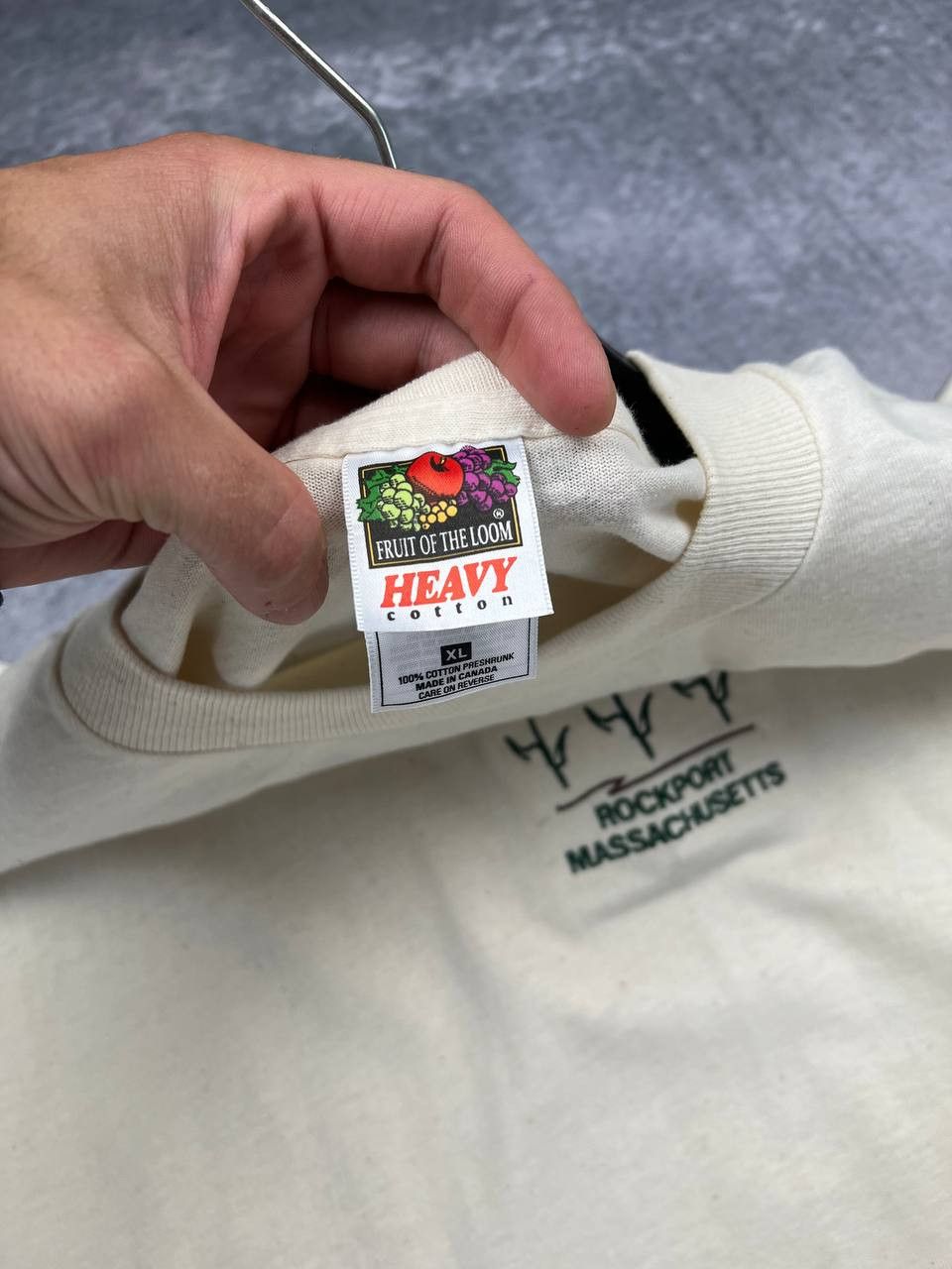 Band Tees × Vintage vintage 90s t shirt "rockport massachusetts" single stich Size US XL / EU 56 / 4 - 6 Thumbnail