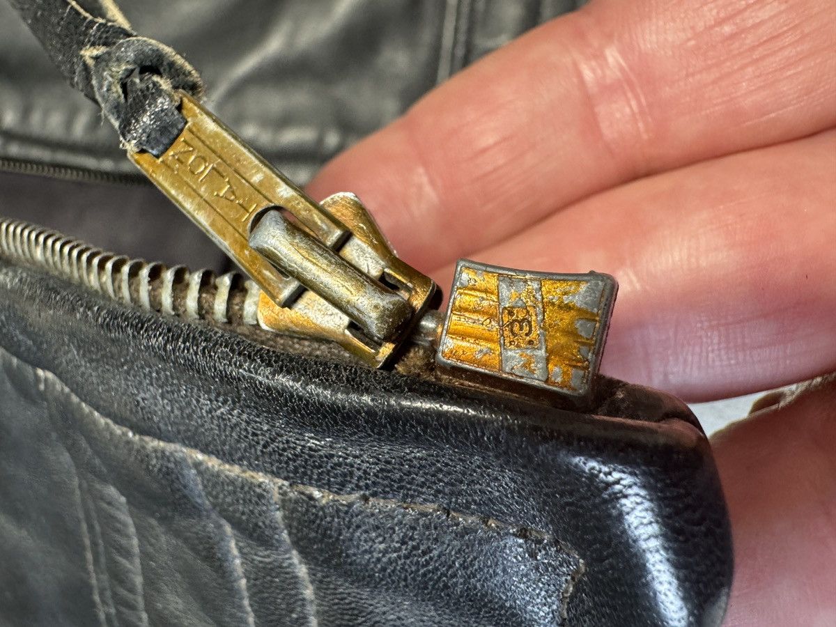 Vintage Rare 40's "Star Glove" Cal Crown Zips Leather Jacket 40 US Size US L / EU 52-54 / 3 - 11 Thumbnail