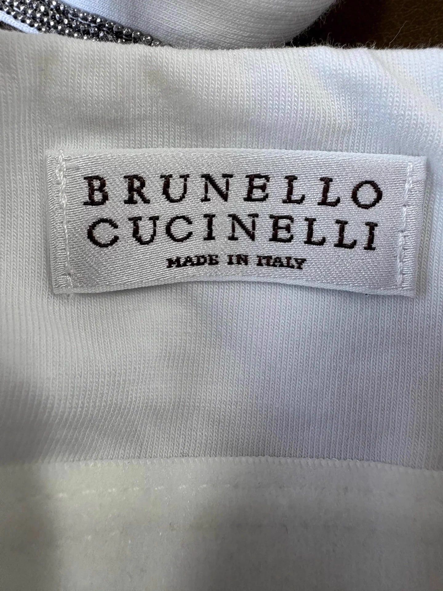 Brunello Cucinelli BC White Beaded Cami Top Size S Size S / US 4 / IT 40 - 6 Thumbnail