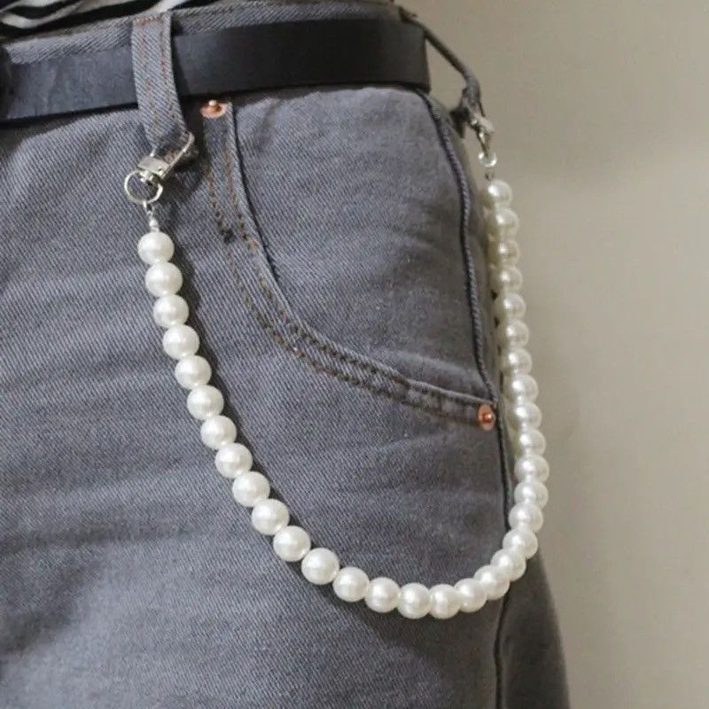 Jewelry Sexy Imitation Pearl Waist Chain Key Chain Size ONE SIZE - 1 Thumbnail