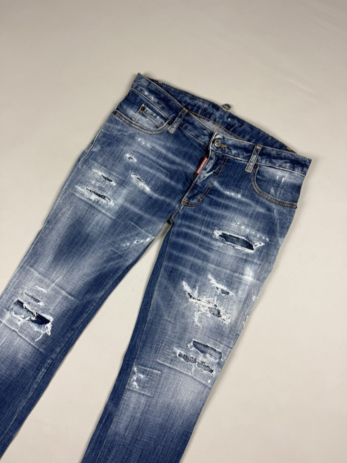 Dsquared2 Dsquared2 Medium Waist Flare Jean Distressed Denim Jeans Size 27" / US 4 / IT 40 - 2 Thumbnail