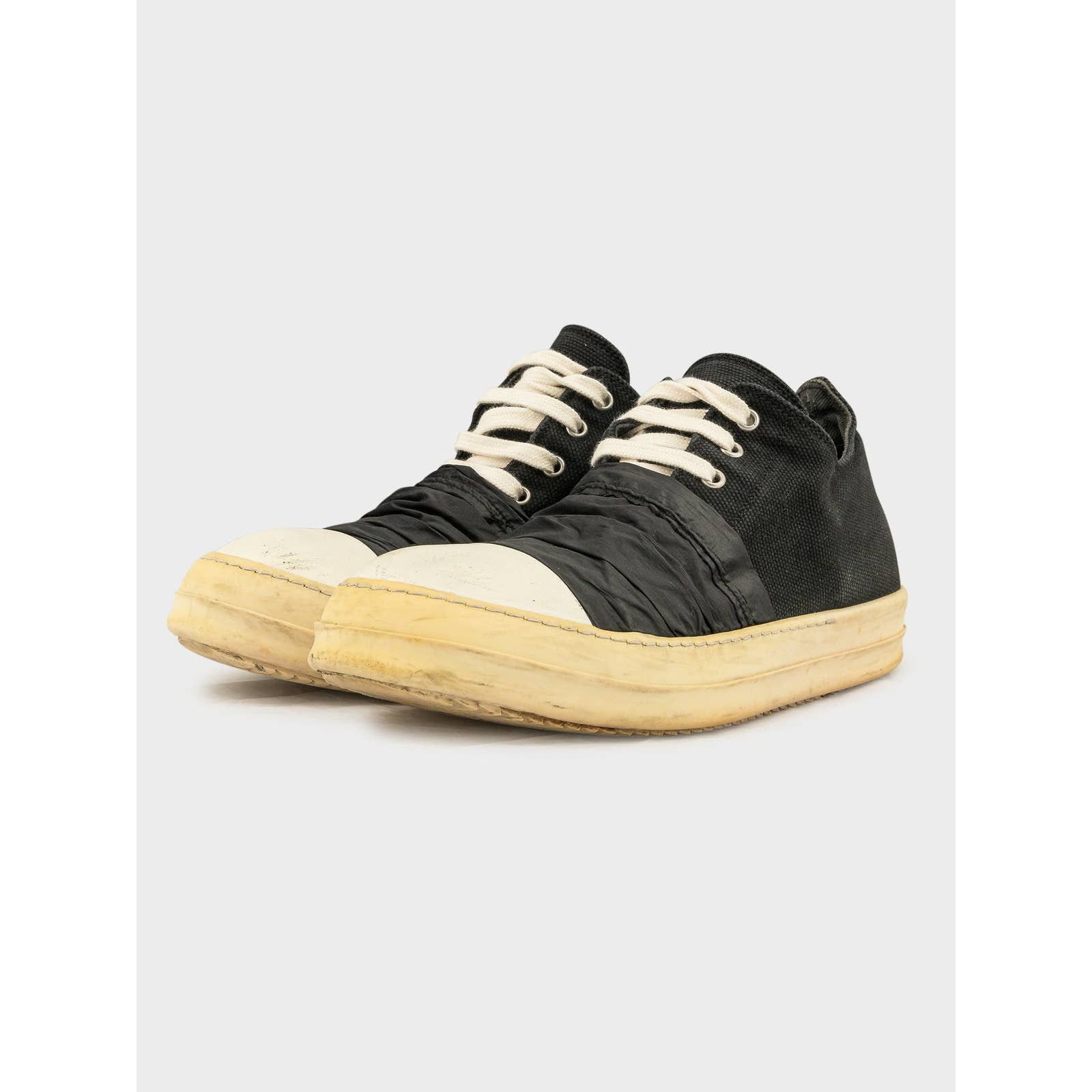 image of Rick Owens Ss17 Hustler Low Wrap Ramones Shoes in Black, Men's (Size 8)