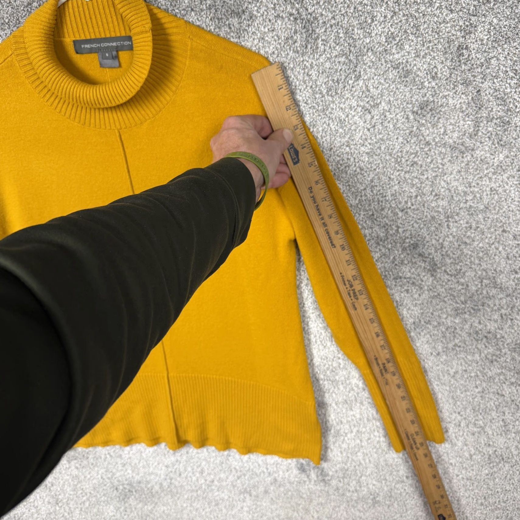 French Connection French Connection Sweater Womens S Yellow Turtleneck Pullover Preppy Old Money Size S / US 4 / IT 40 - 3 Thumbnail