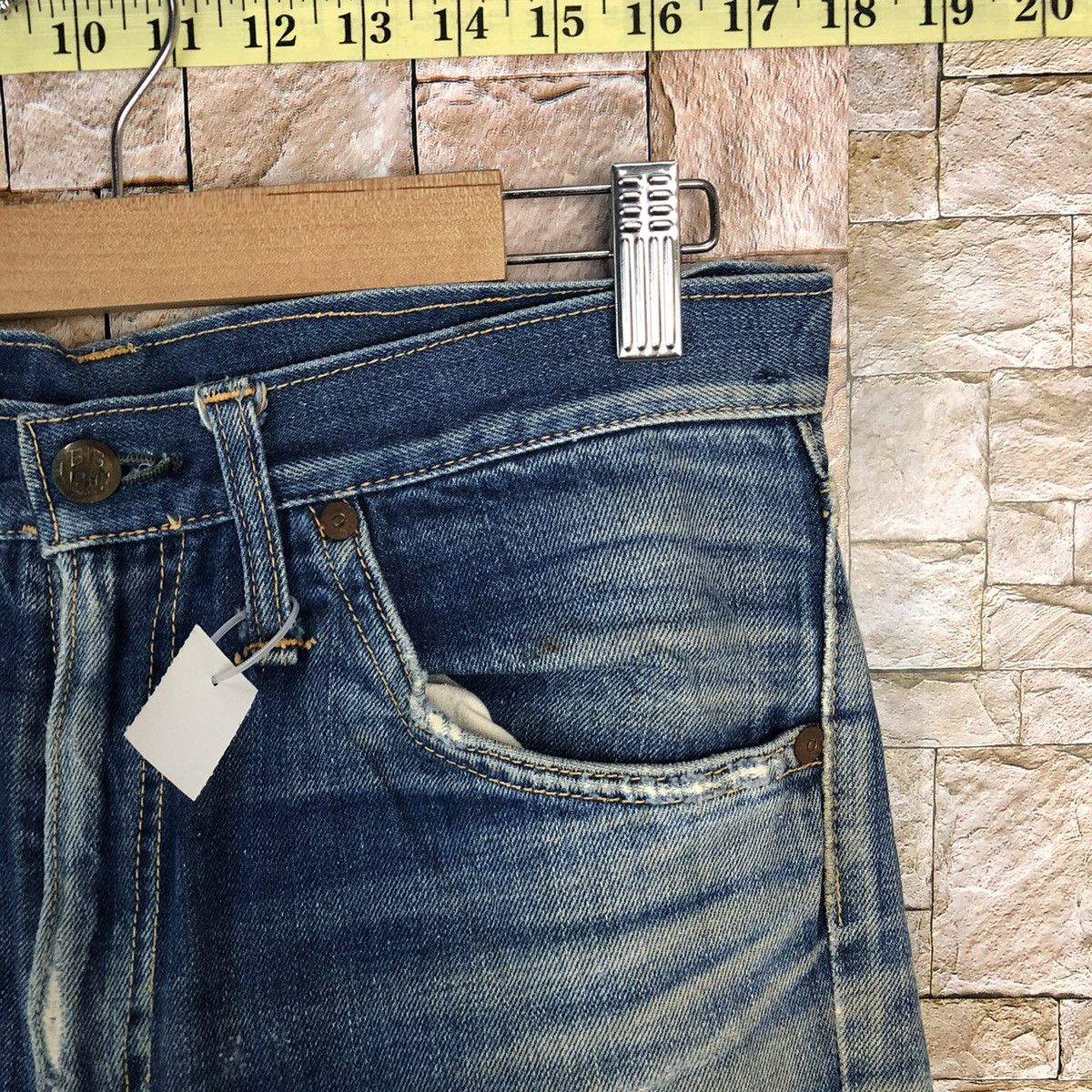 Big John Big John selvedge vintage Blue Distressed Denim Pants #A345 Size US 31 - 9 Thumbnail