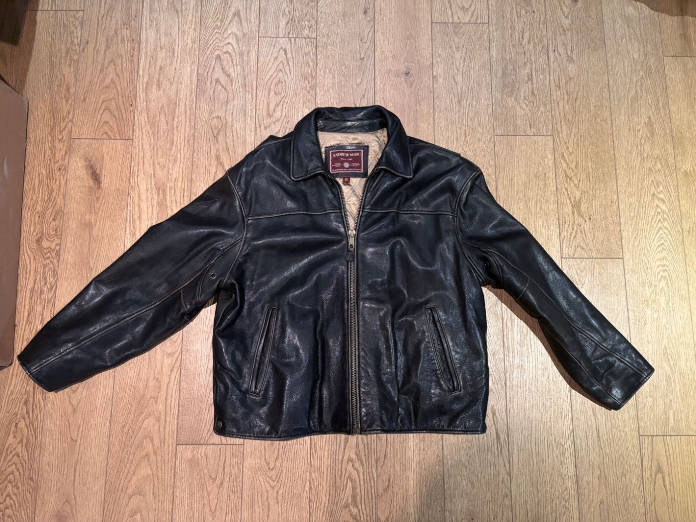 Andrew Marc Andrew Marc Leather Jacket Black Size XL Size US XL / EU 56 / 4 - 1 Thumbnail