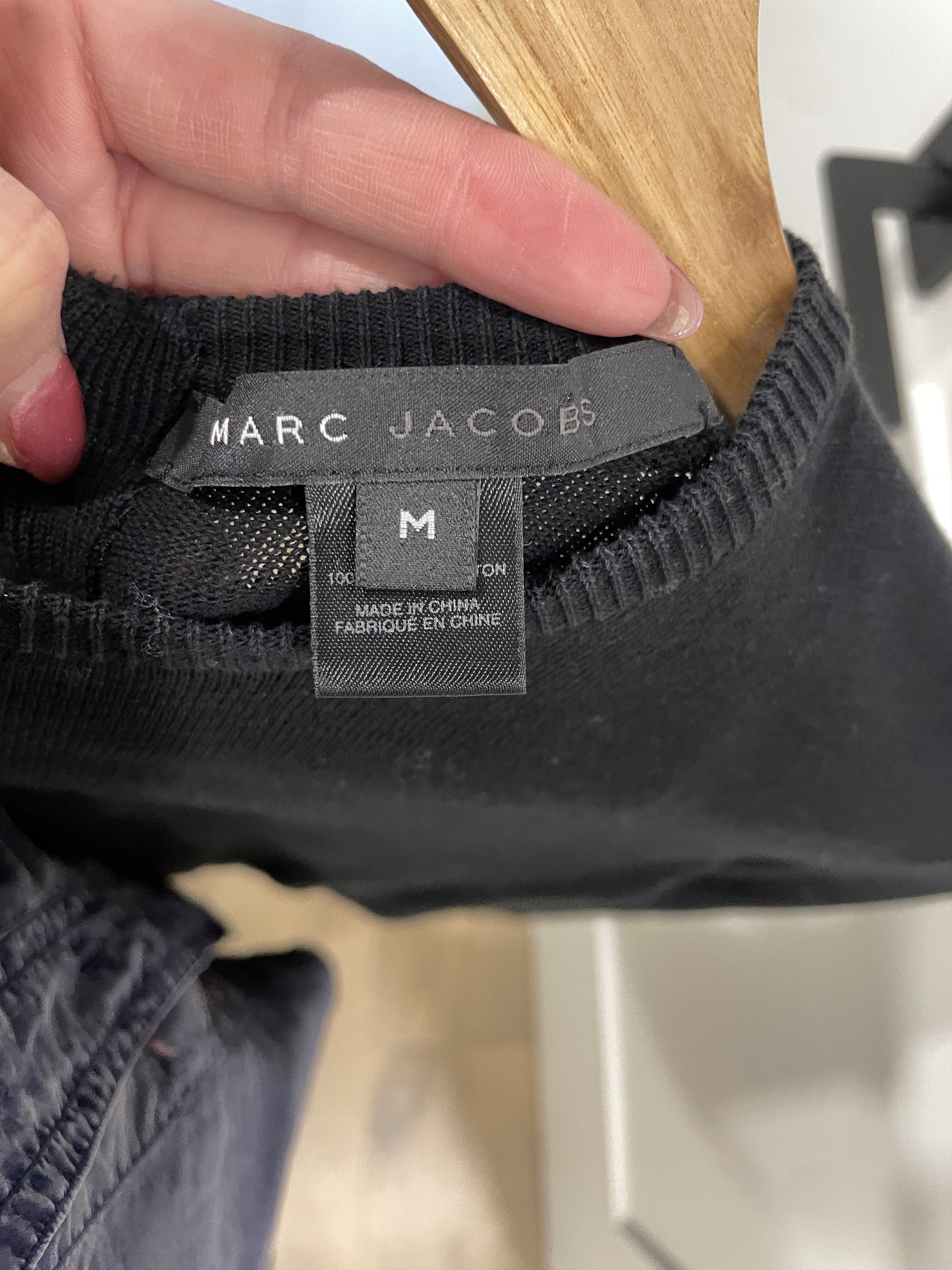 Marc Jacobs Marc Jacobs Black Knit Top with Silver Zipper - Size M Size M / US 6-8 / IT 42-44 - 3 Thumbnail