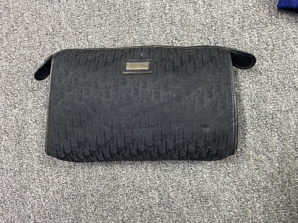 Dior Vintage Christian Dior Black Oblique Monogram Travel Pouch Size ONE SIZE - 14 Thumbnail