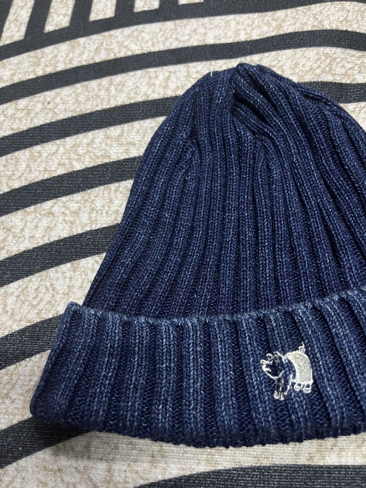 Studio D'Artisan 90s STUDIO D ARTISAN INDIGO SMALL LOGO BEANIE HAT Size ONE SIZE - 4 Thumbnail