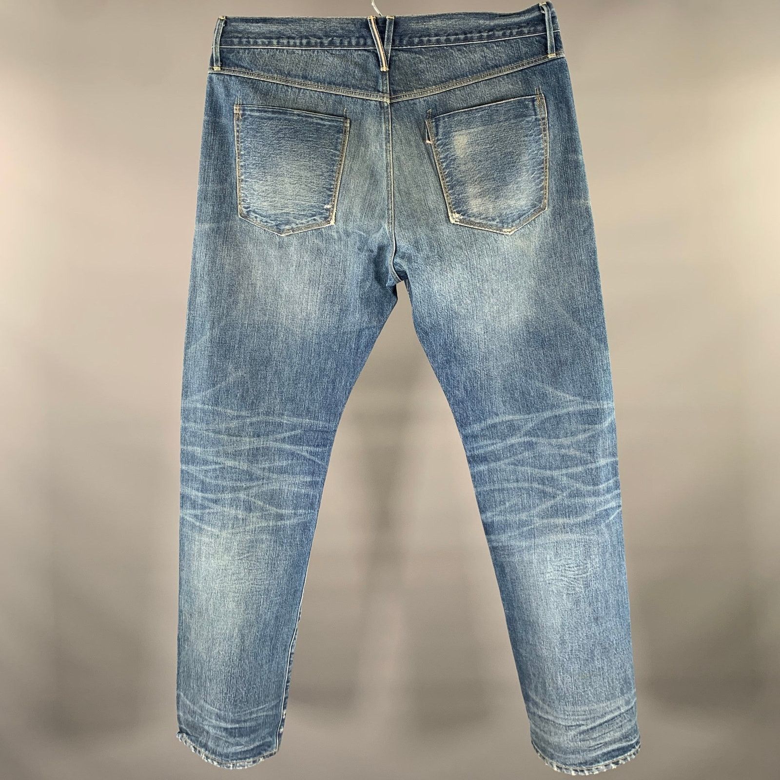 3x1 3 X 1 Size 34 Blue Stone Wash Button Fly Jeans Size US 34 / EU 50 - 2 Thumbnail