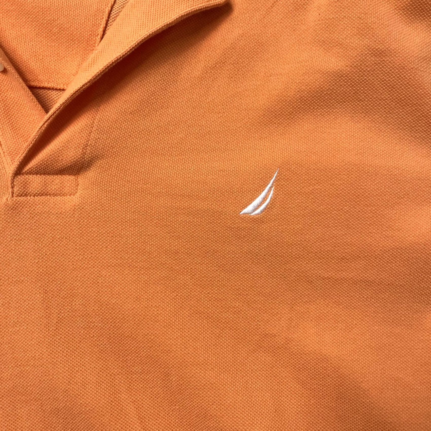 Nautica Nautica Polo Shirt Mens XL Orange Classic Fit Short Sleeve Collared Cotton Size US XL / EU 56 / 4 - 2 Thumbnail