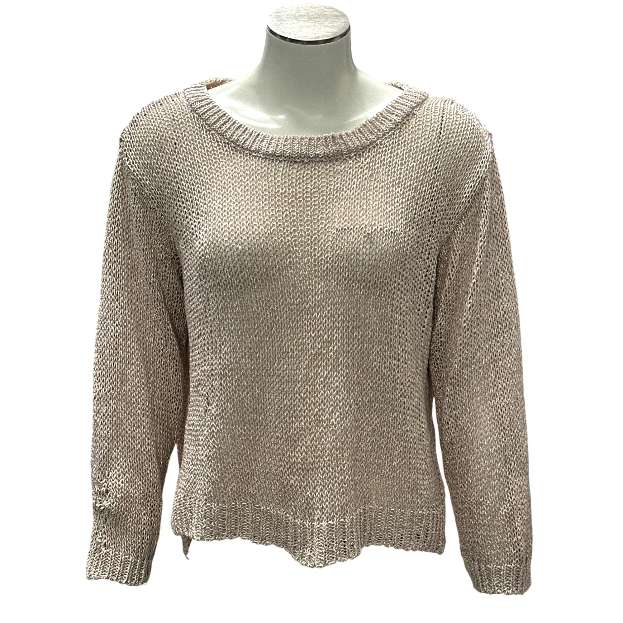 H&M CCC Loose Knit Crop Top Metallic Open Back Sweater Stylish L Size M / US 6-8 / IT 42-44 - 1 Thumbnail
