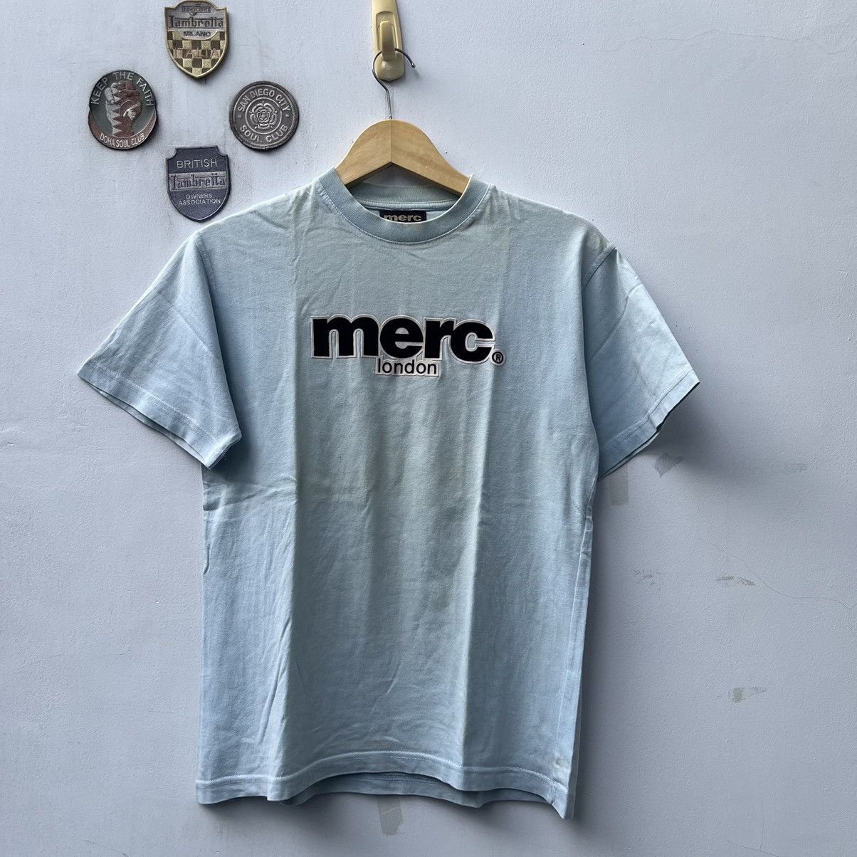 Merc × Other UK Vintage 90s Merc London Tee tshirt light blue mods fit cott Size US M / EU 48-50 / 2 - 7 Thumbnail