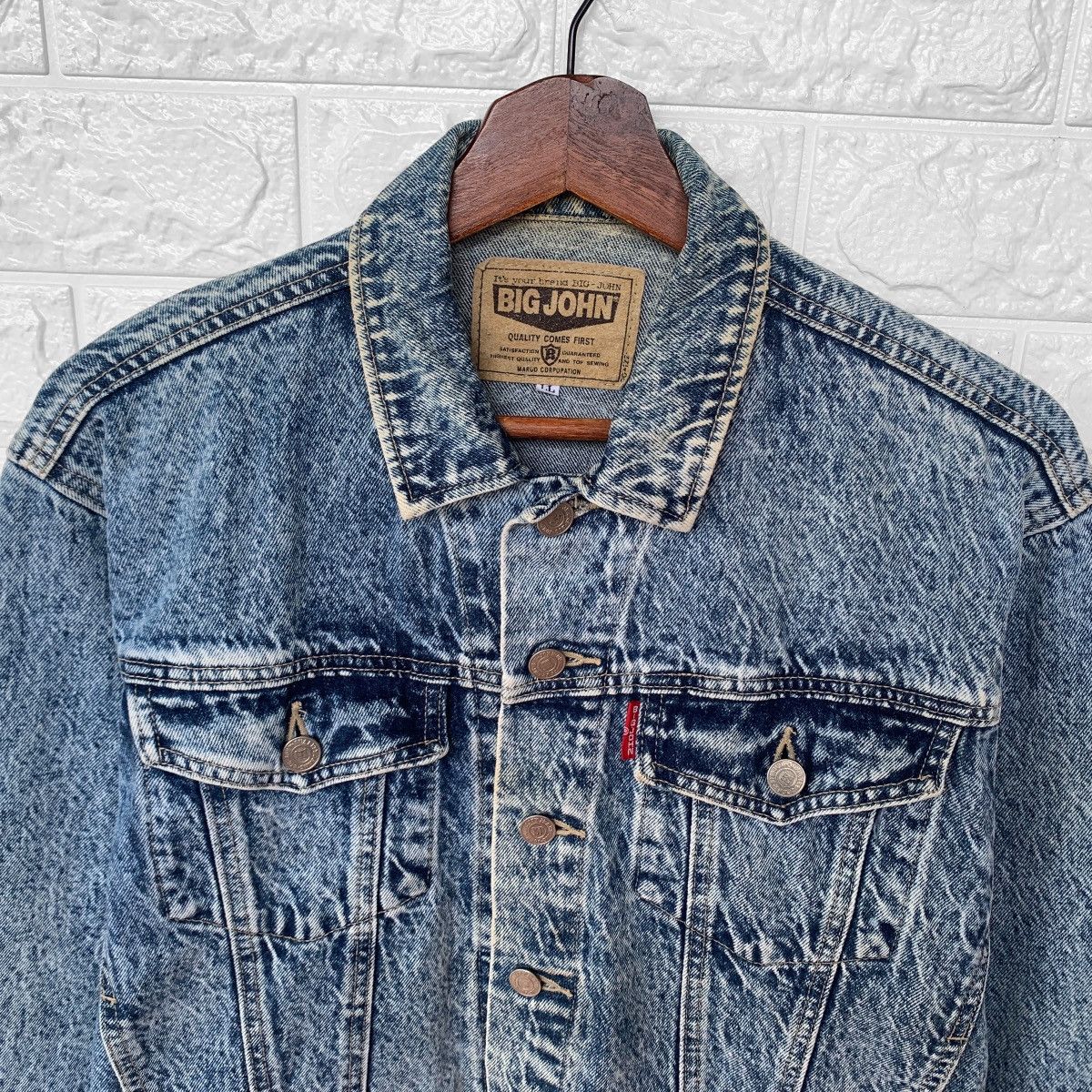 Vintage Vintage Acid Wash Big John Denim Trucker Jacket Size US S / EU 44-46 / 1 - 5 Thumbnail