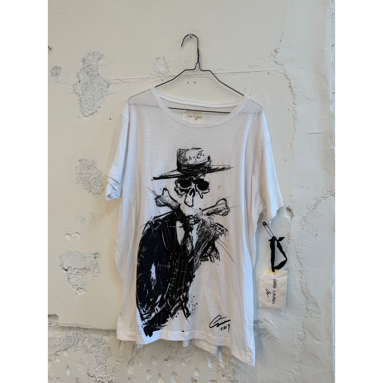 Greg Lauren Greg Lauren x Mastermind SAMPLE White Graphic T-Shirt Size US L / EU 52-54 / 3 - 1 Thumbnail