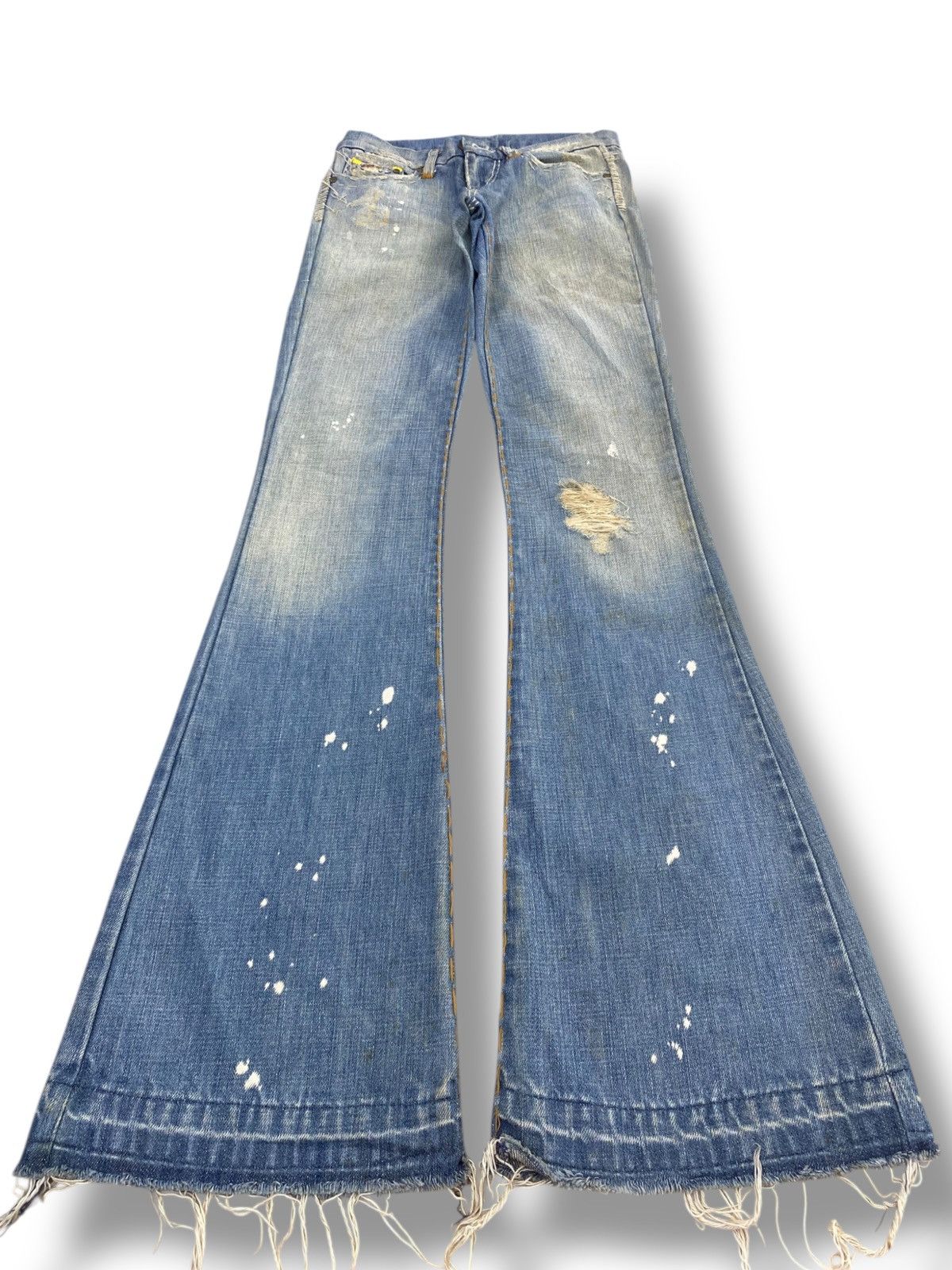 Japanese Brand Japanese Brand Faded Wash Style Flare Jeans Size US 27 - 1 Thumbnail