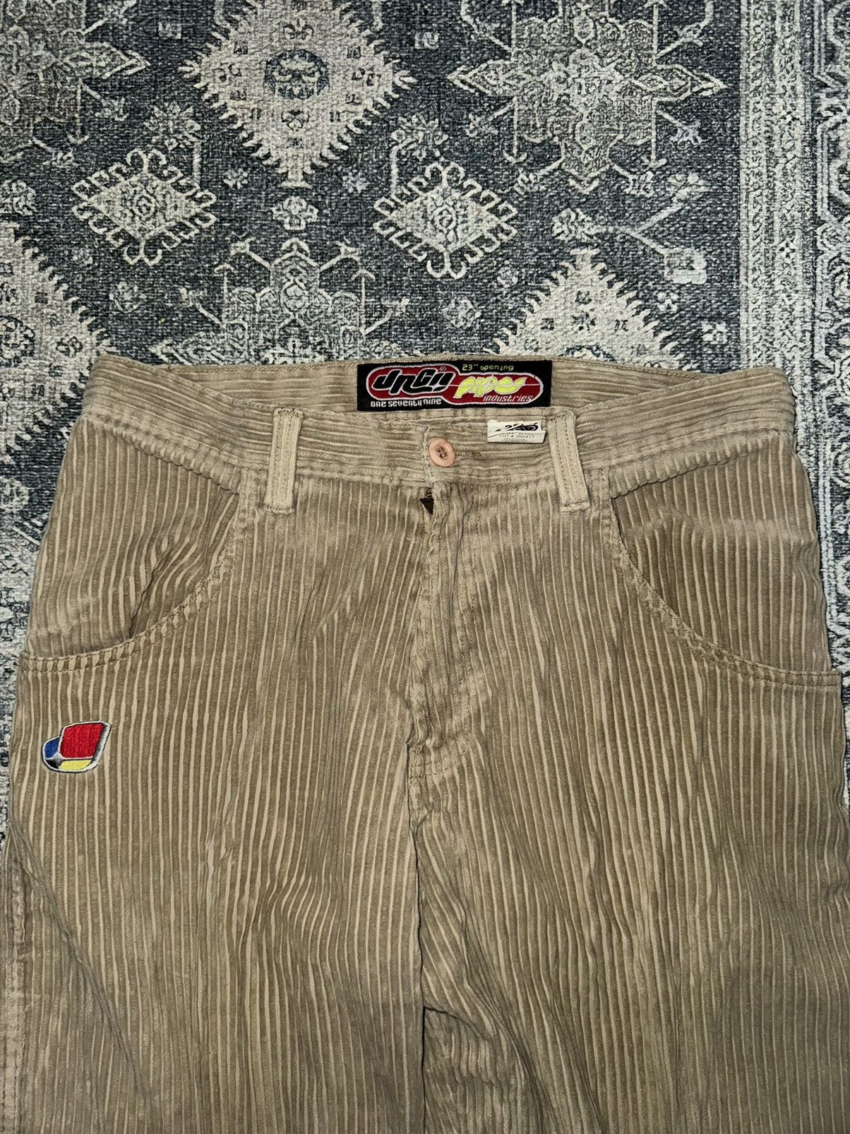 Image of Jnco Pipes Corduroy Pants in Beige, Men's (Size 33)