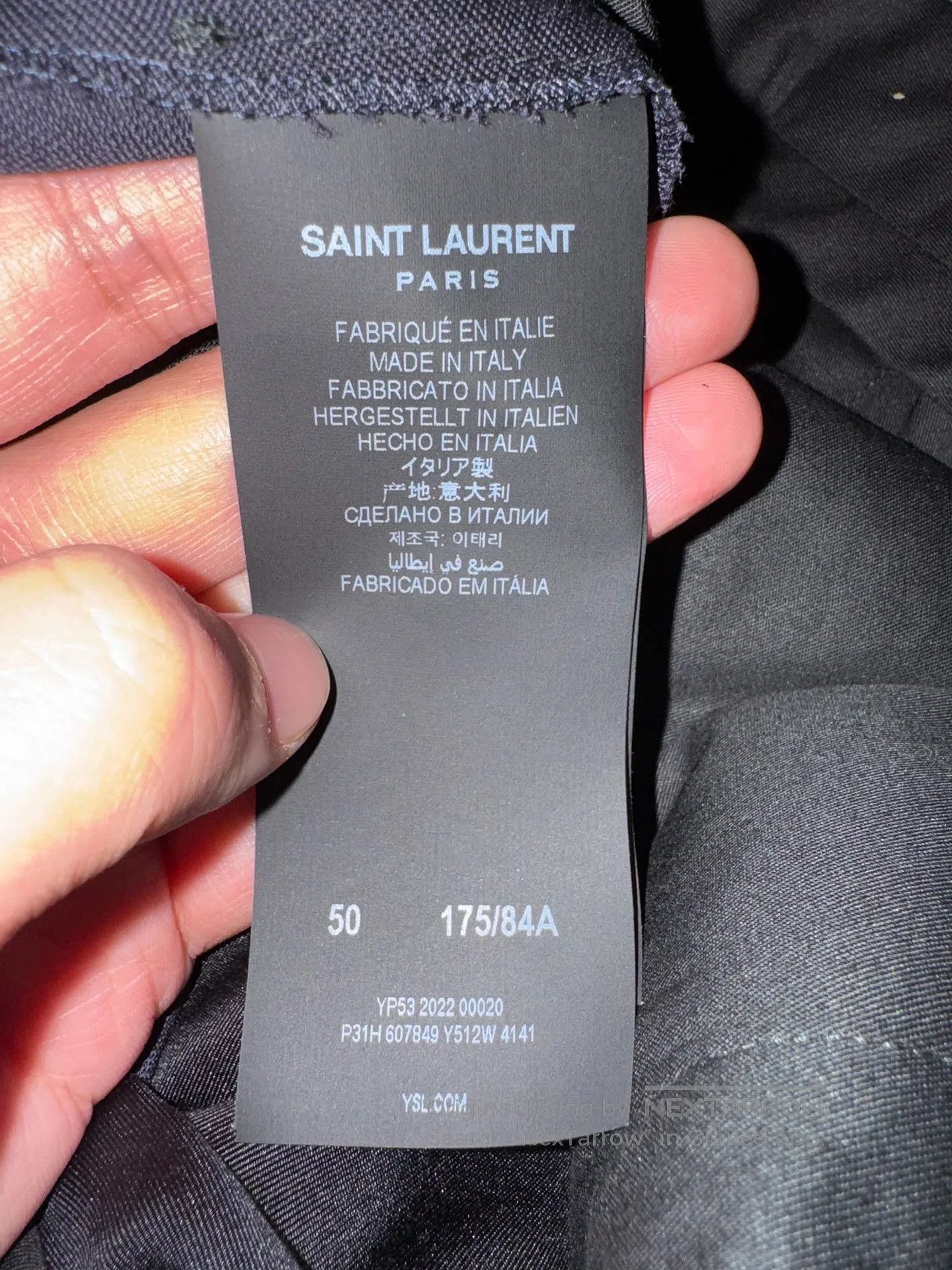 Saint Laurent Paris Saint Laurent Paris Deep Blue Smoking Trousers| Size US 34 / EU 50 - 4 Thumbnail