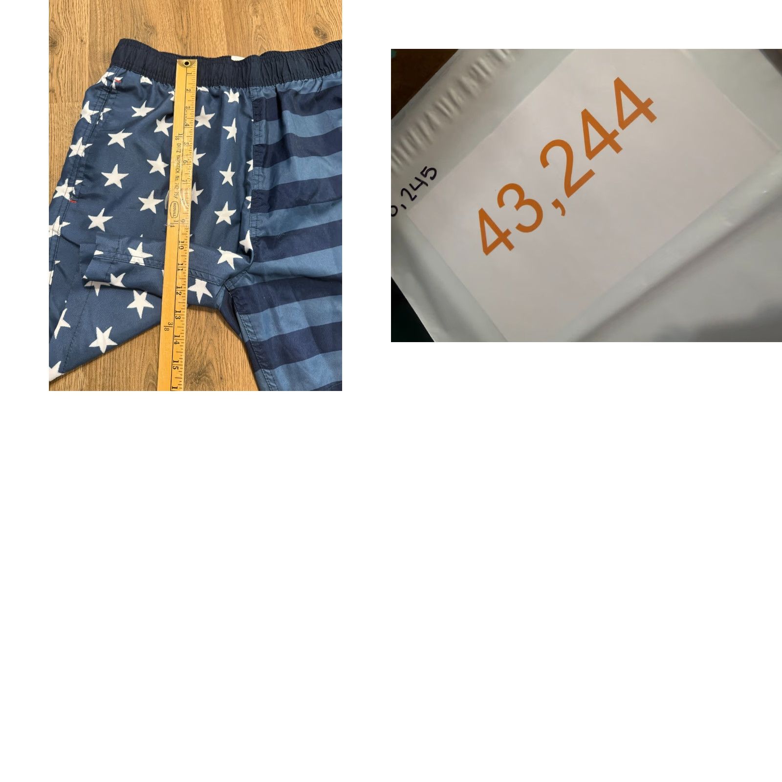 Vintage Laguna Originals Shorts, Men's Medium, Blue White Polka Dots Striped Swim Trunks Size US 31 - 9 Thumbnail