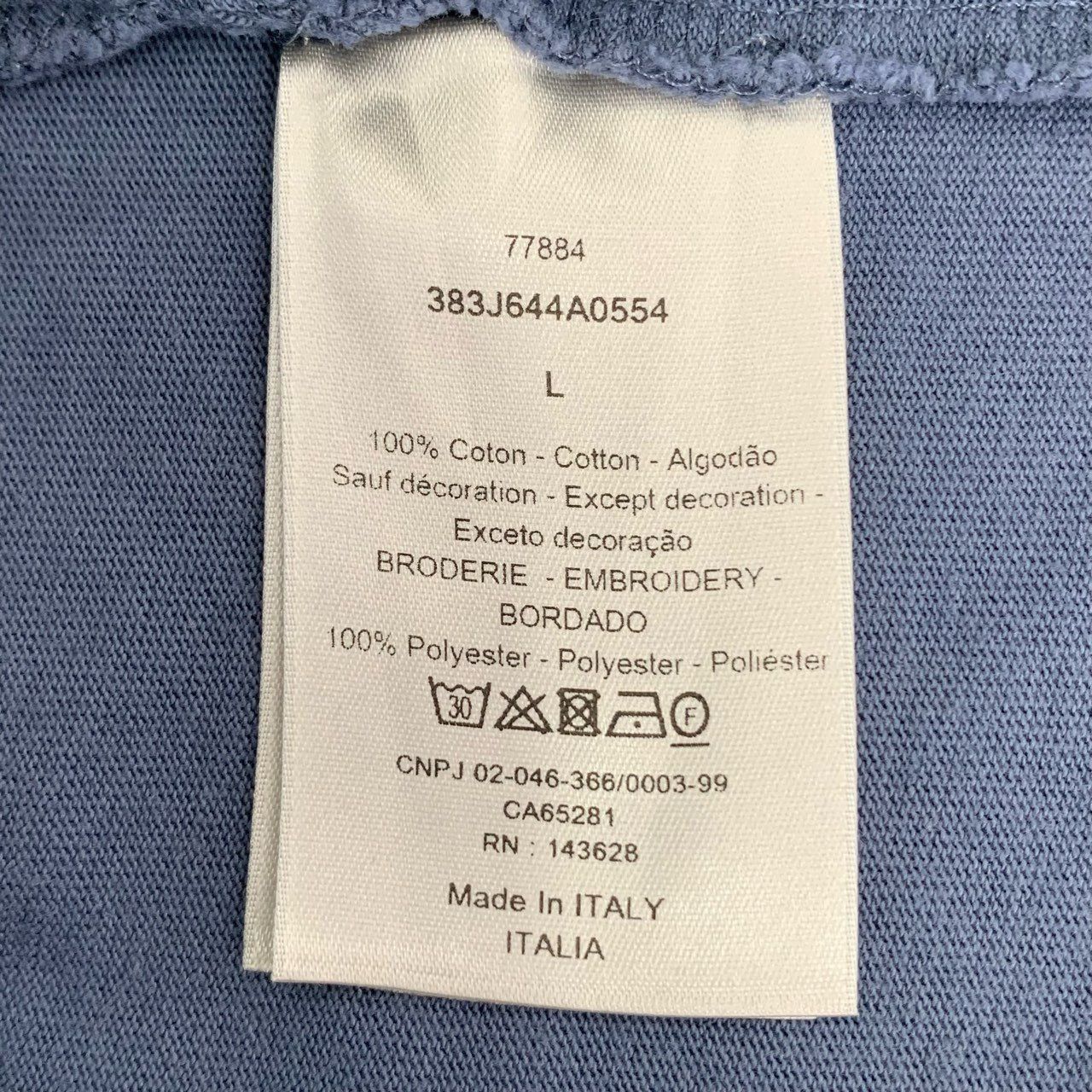 Dior Dior Mens Blue Short-Sleeve T-Shirt With Embroidered Pocket Size US L / EU 52-54 / 3 - 7 Thumbnail
