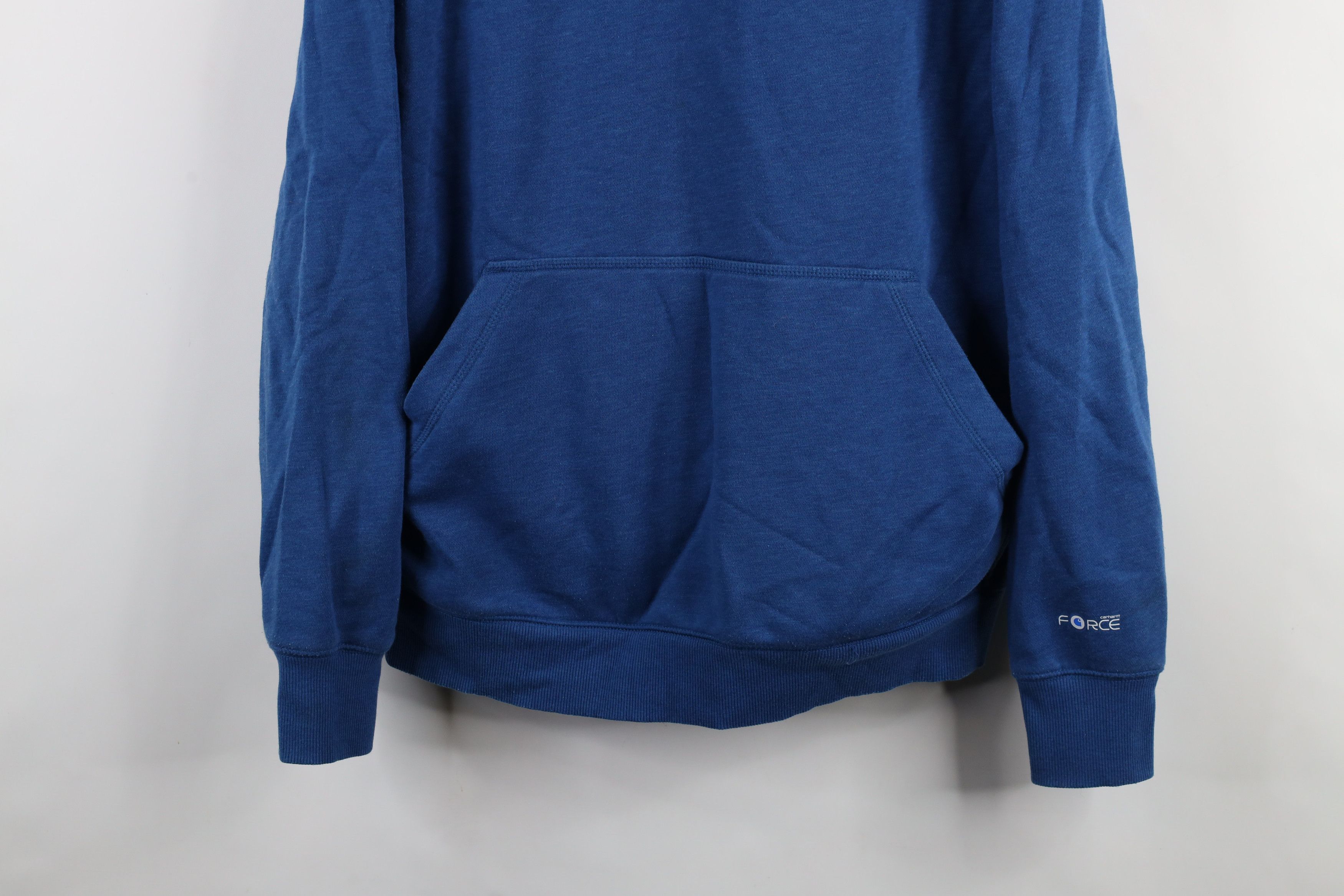 Carhartt × Vintage Vintage Y2K Carhartt Spell Big Logo Hoodie Sweatshirt Blue Size US L / EU 52-54 / 3 - 3 Thumbnail