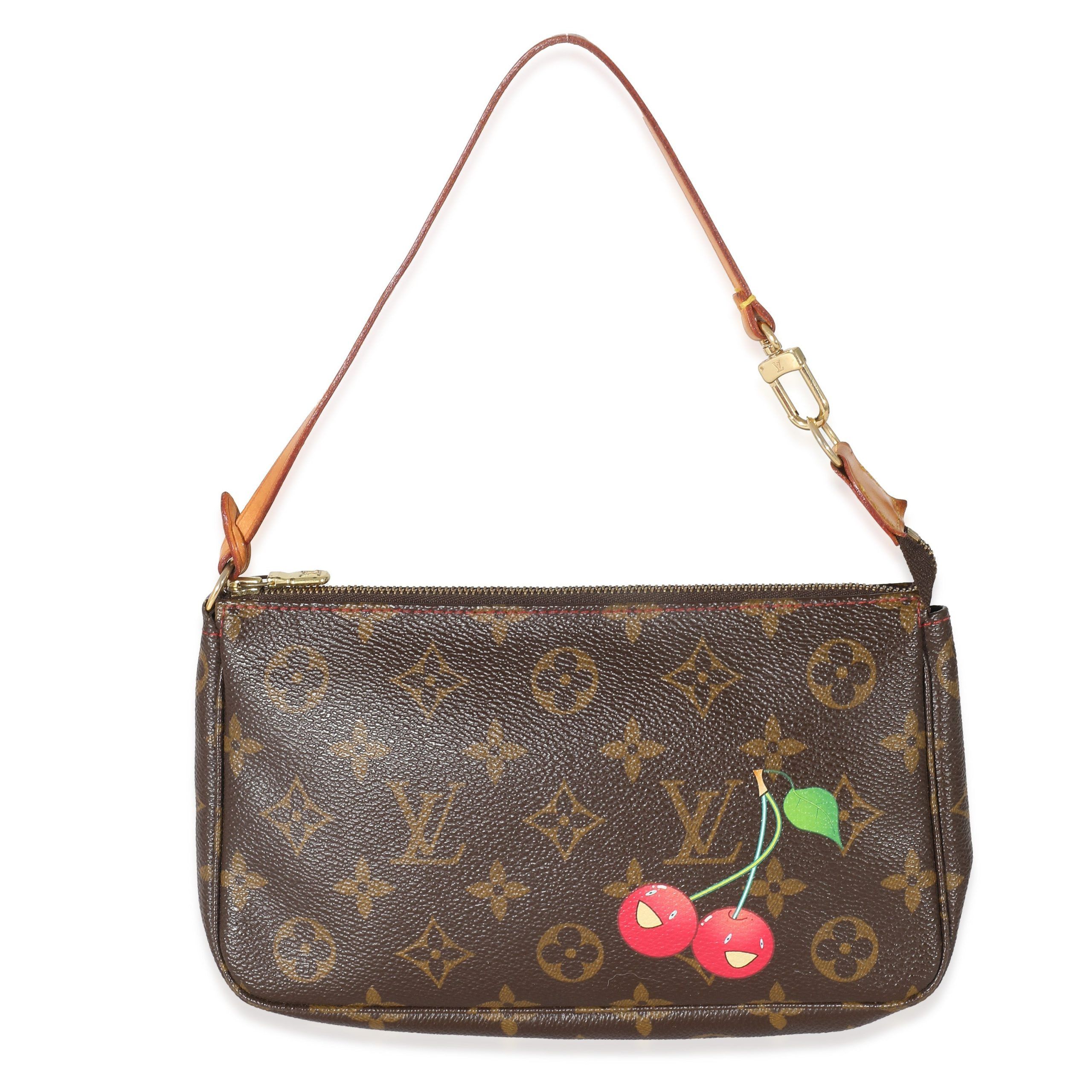 image of Louis Vuitton Monogram Canvas Cerises Pochette Accessoires in Brown, Women's